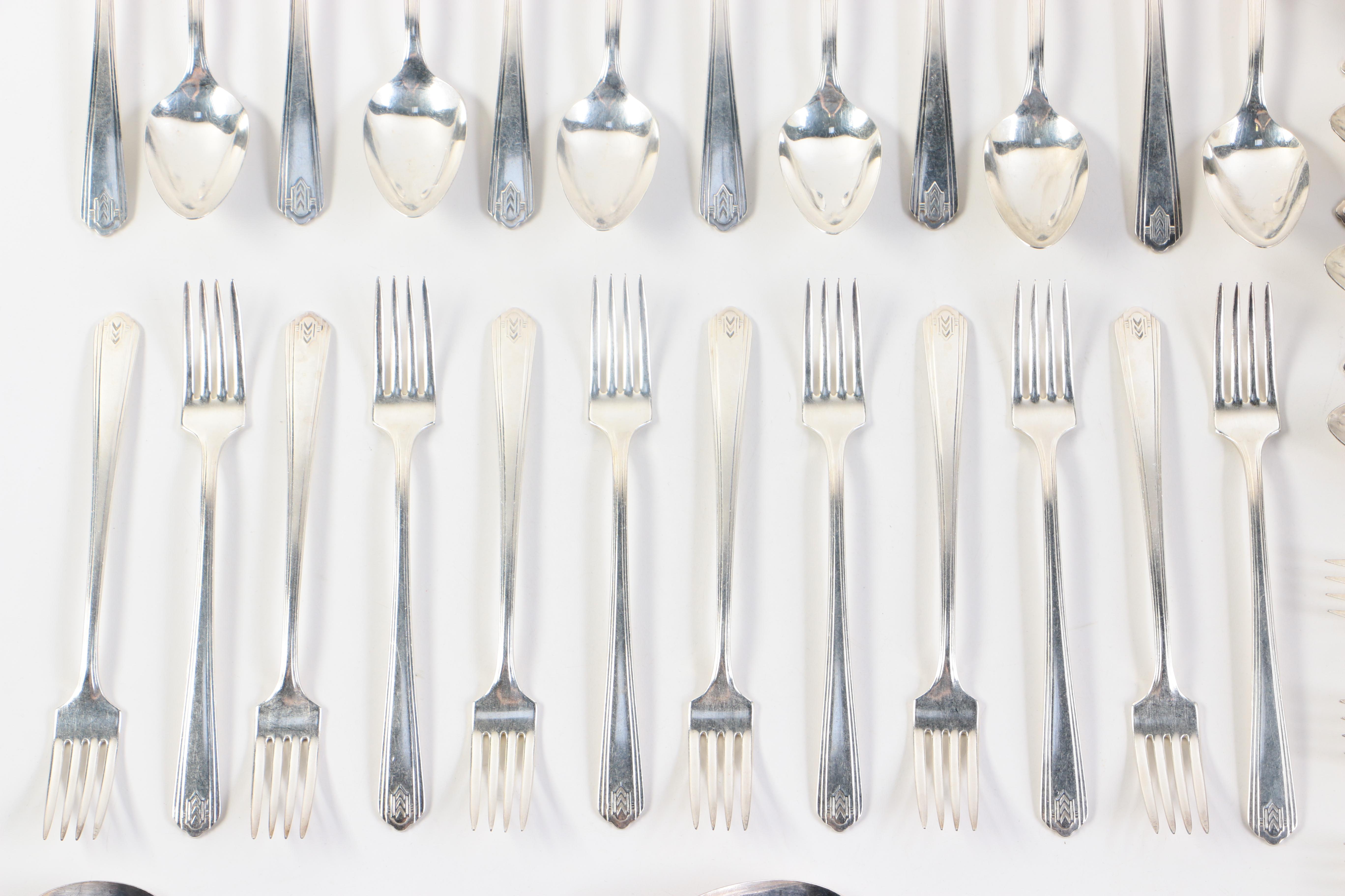 Wm. A. Rogers "Chevron" Silver Plate Flatware