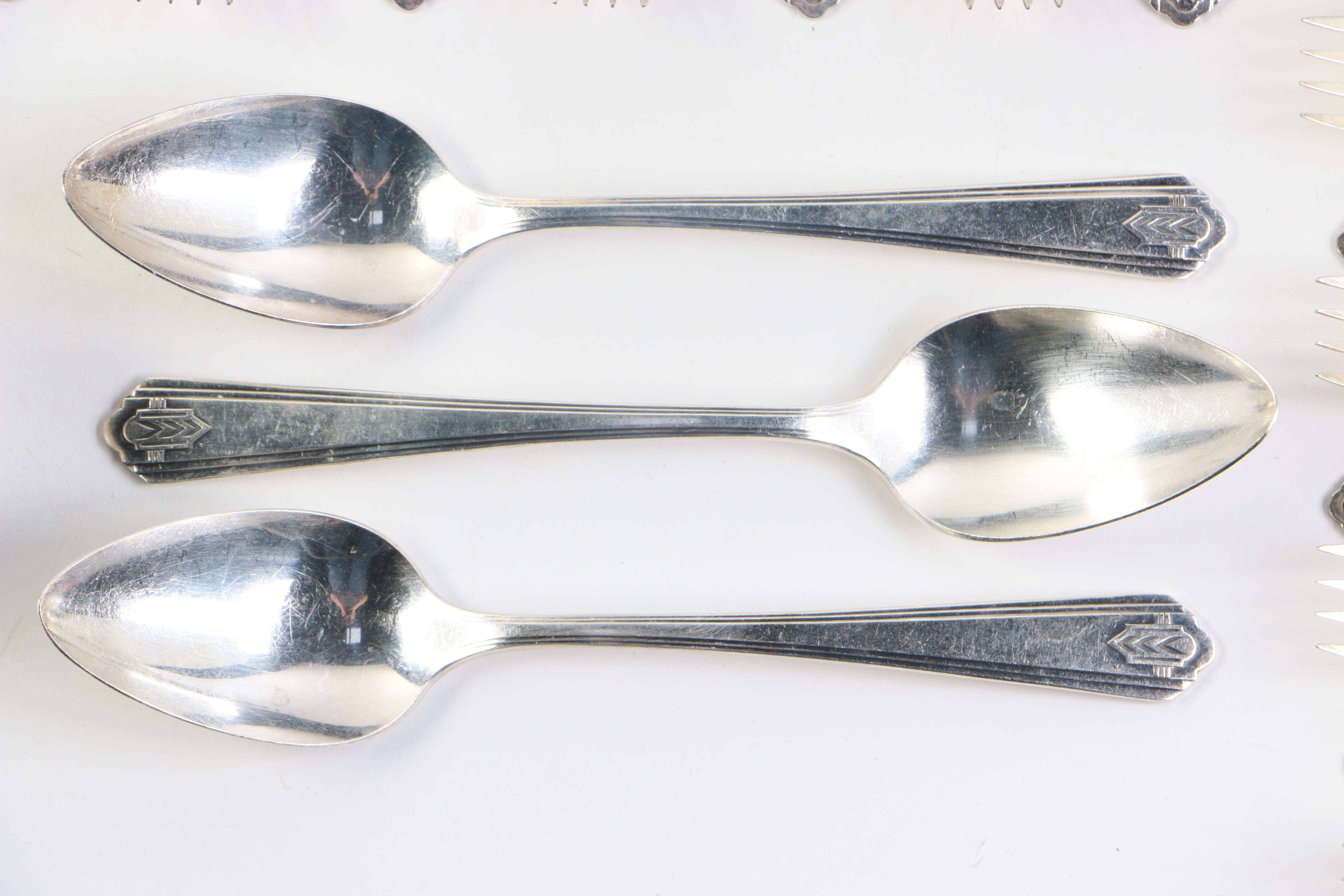 Wm. A. Rogers "Chevron" Silver Plate Flatware