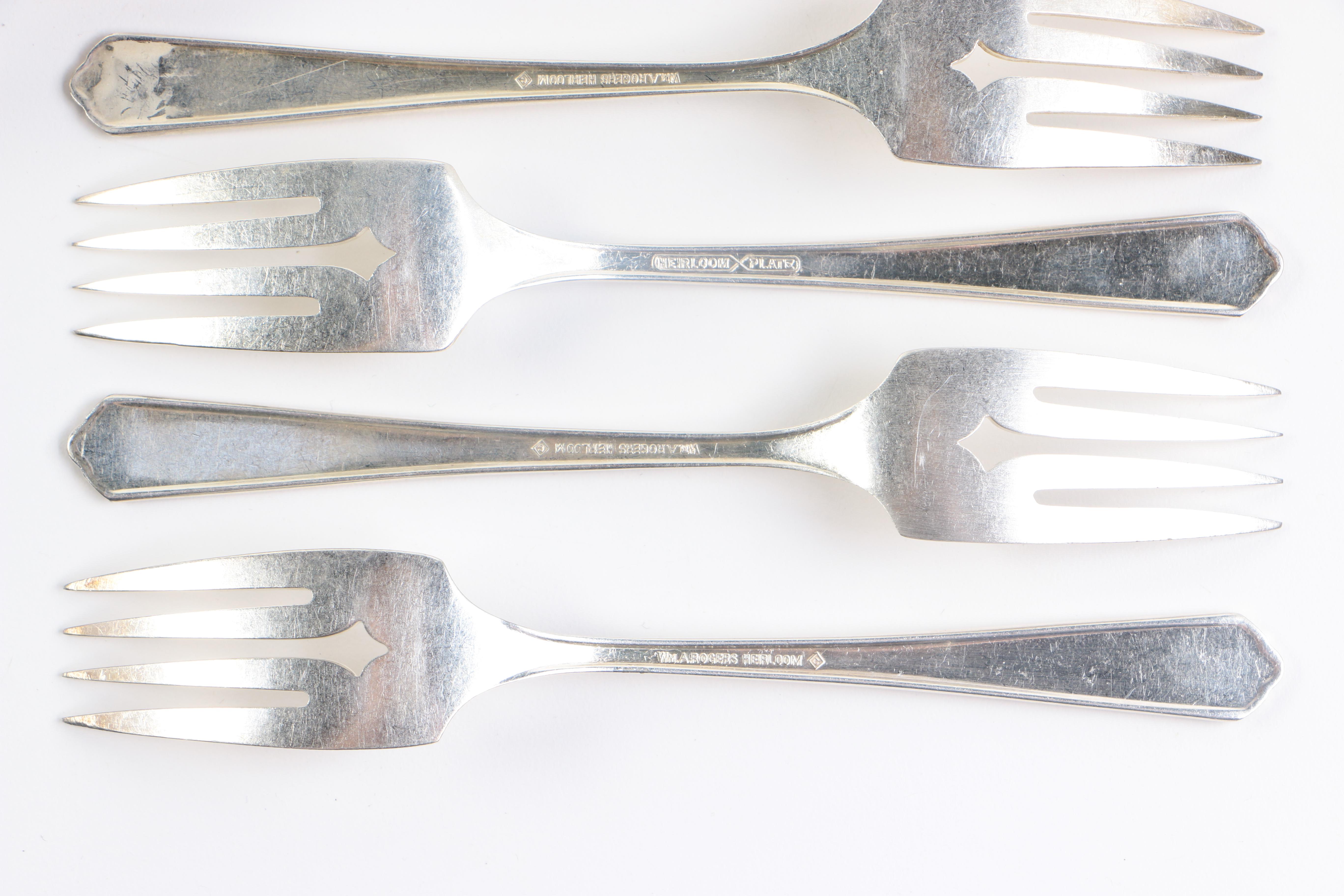 Wm. A. Rogers "Chevron" Silver Plate Flatware