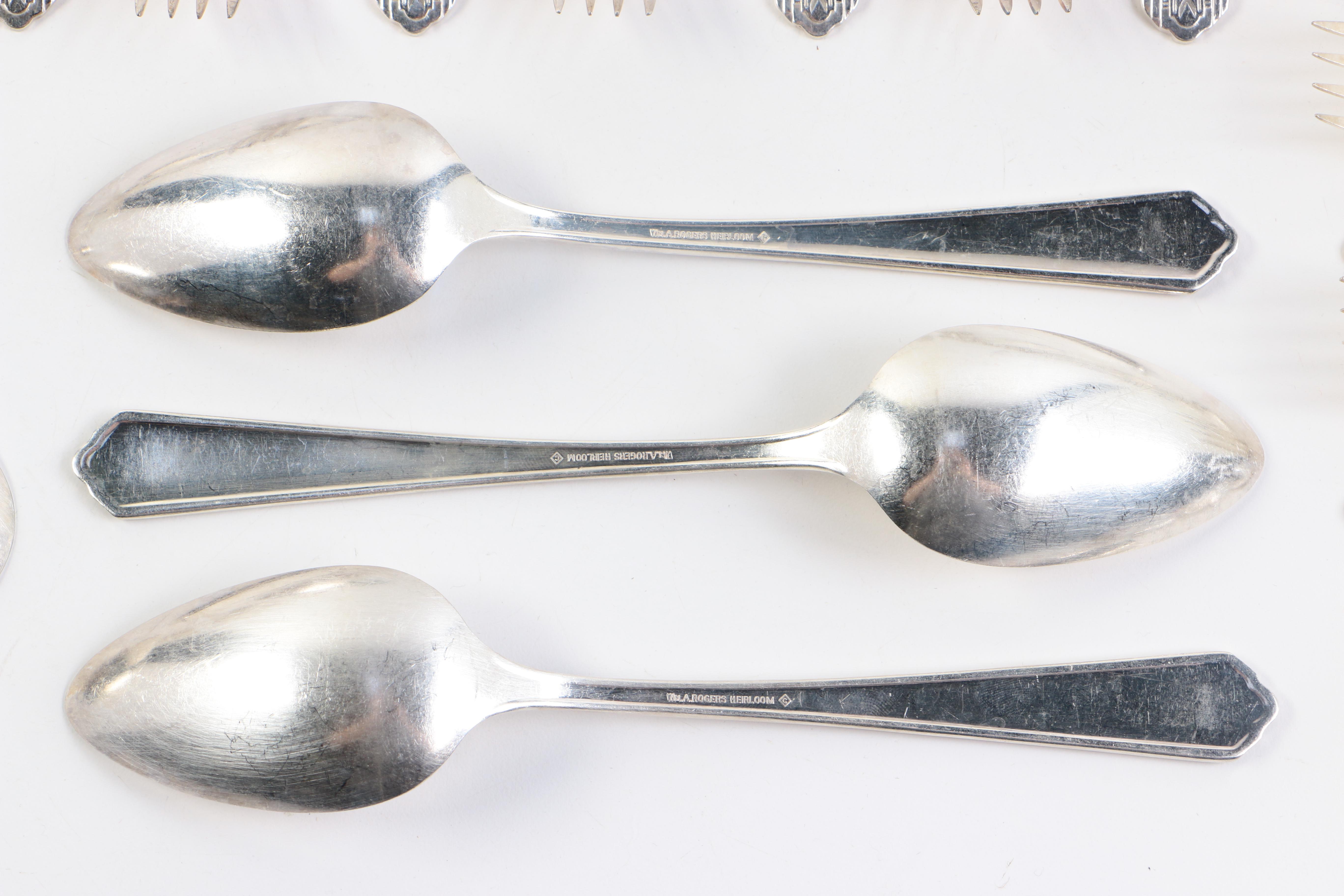 Wm. A. Rogers "Chevron" Silver Plate Flatware