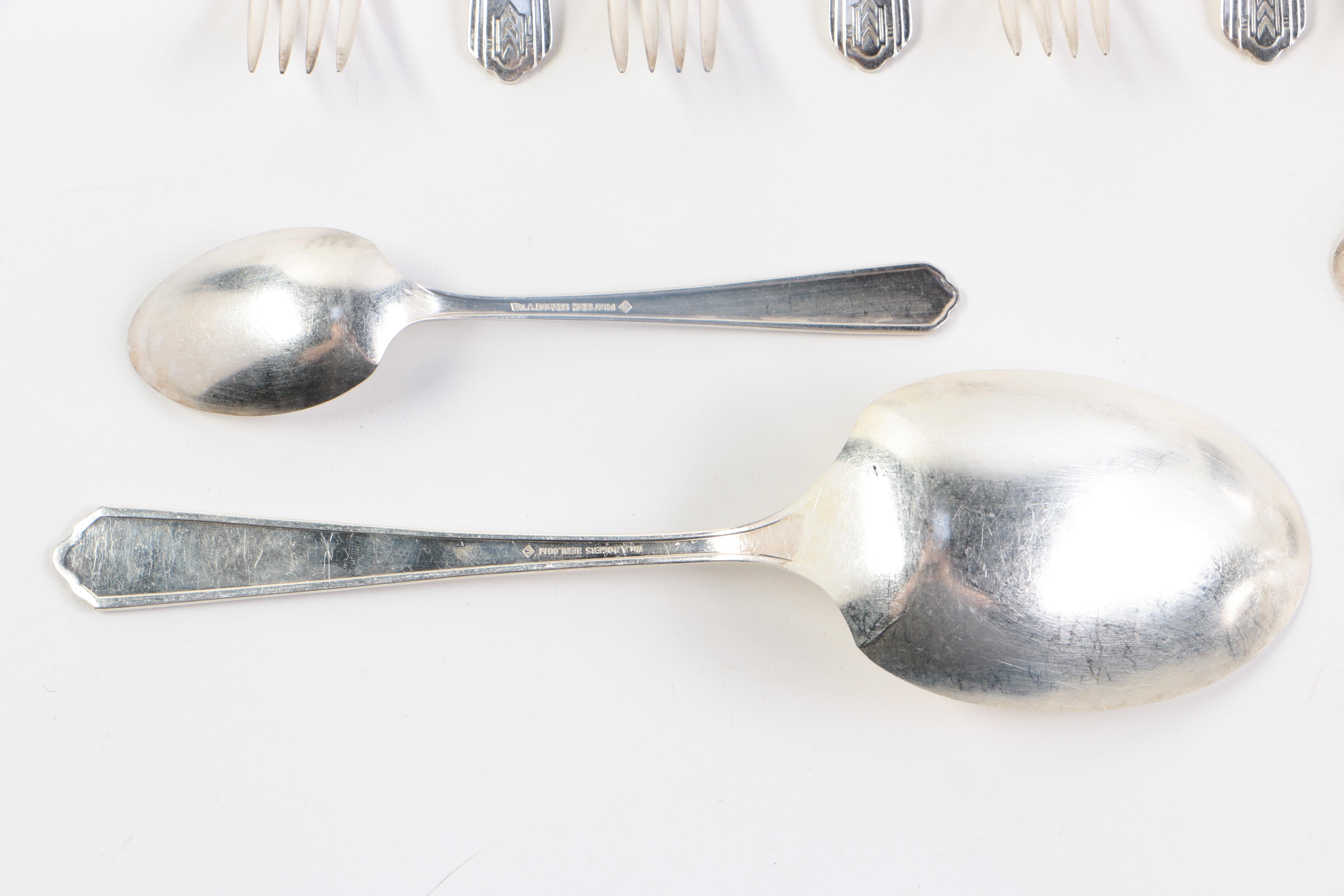 Wm. A. Rogers "Chevron" Silver Plate Flatware