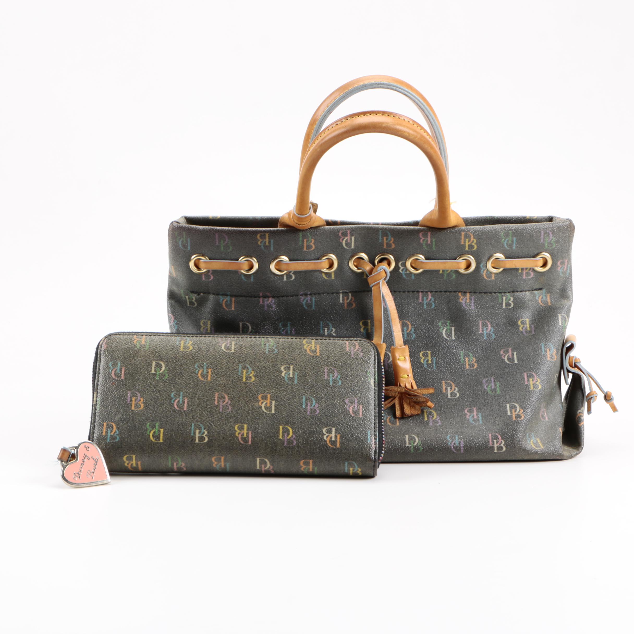 Dooney & Bourke Coated Canvas Handbag and Wallet