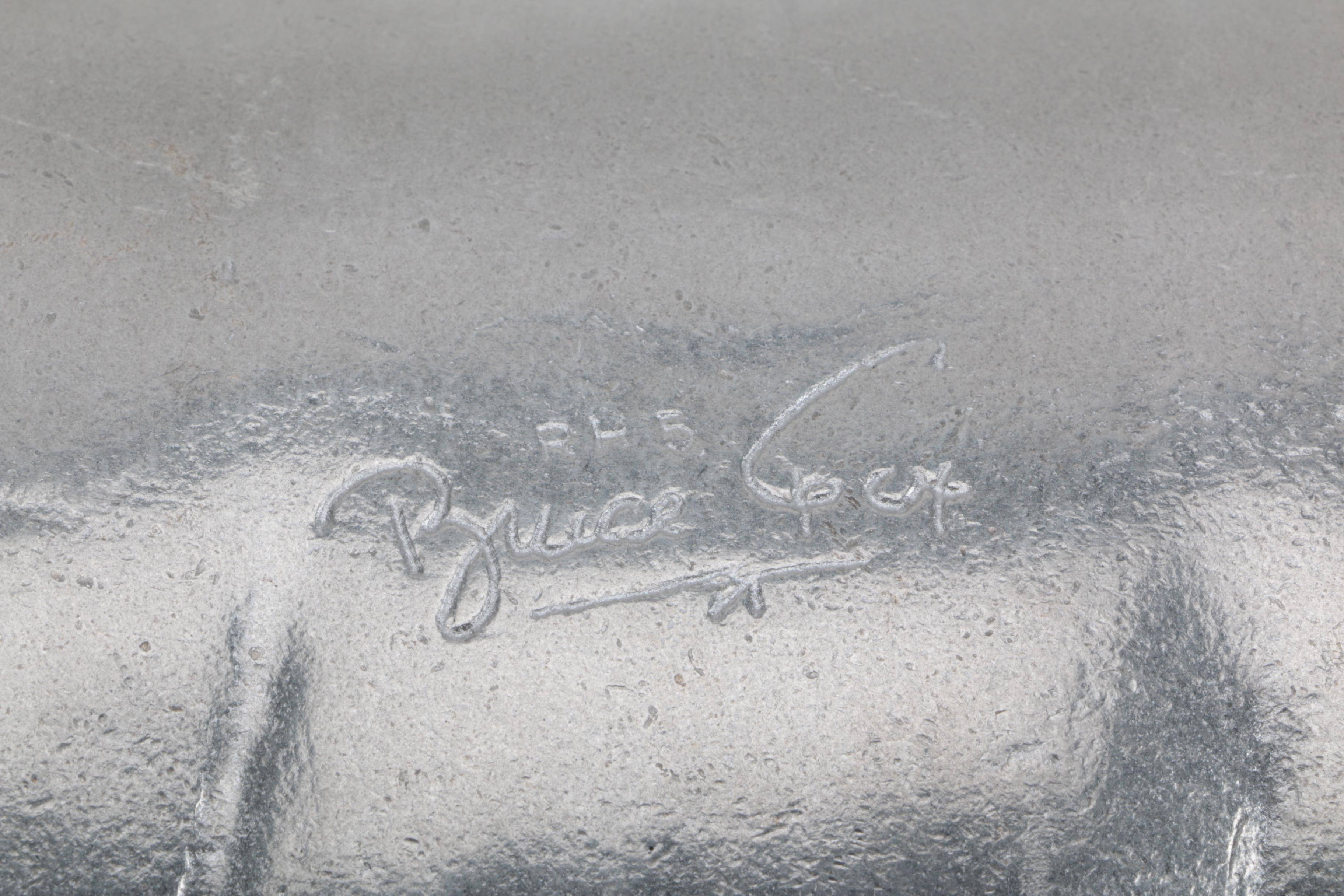 Bruce Cox Decorative Banana Leaf Shaped Aluminum Platter