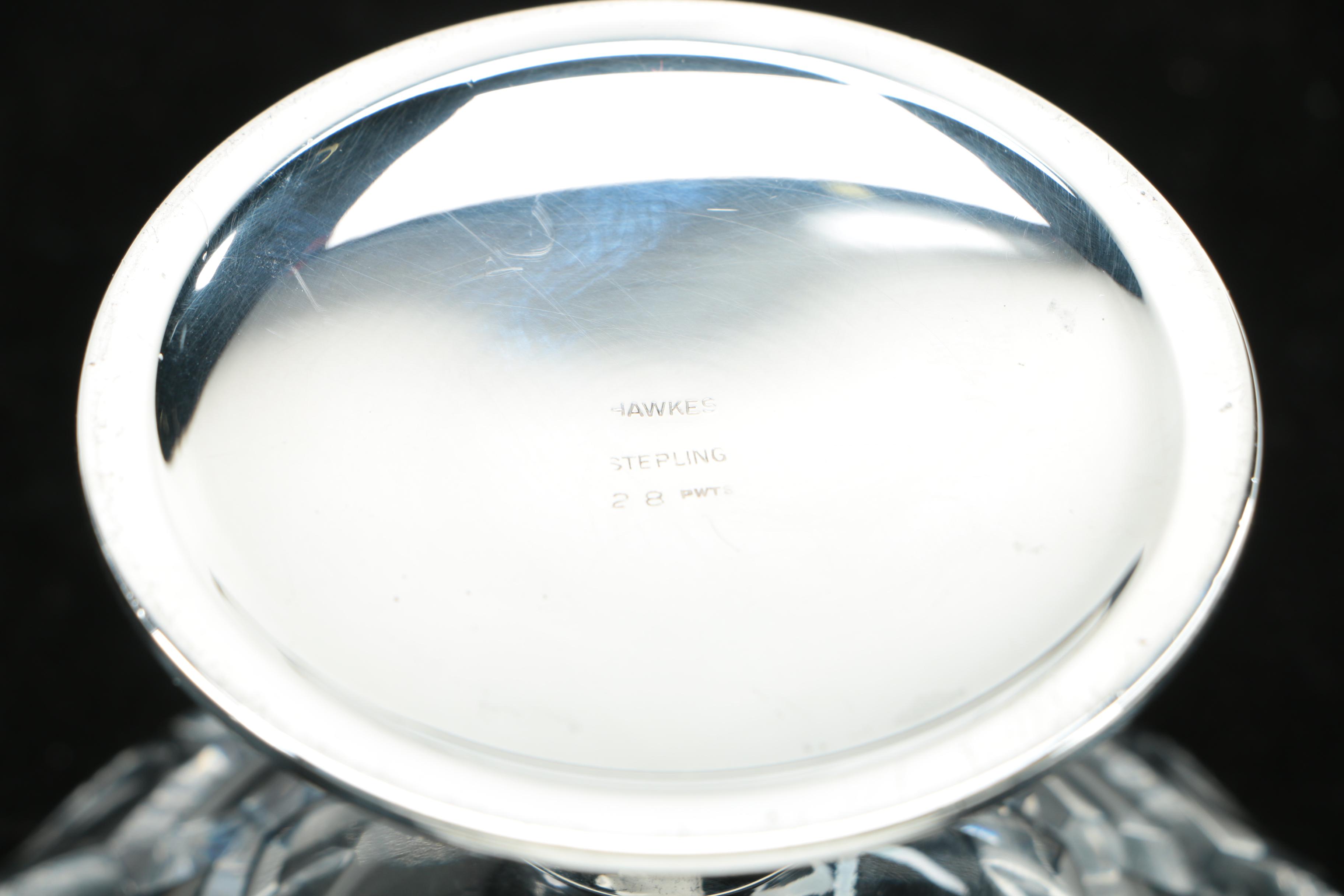 Hawkes Crystal Bowl with Sterling Silver Base