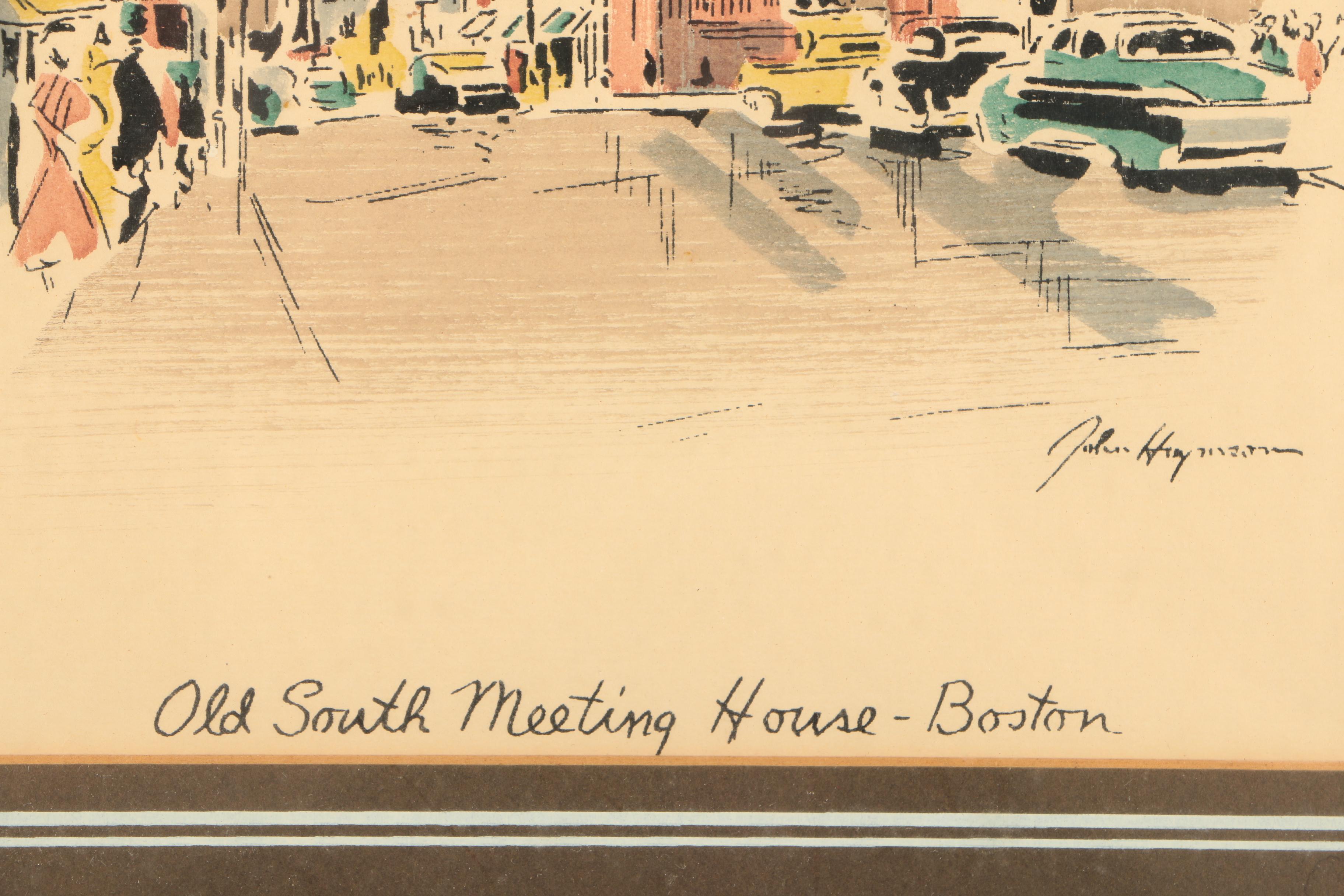 Color Lithograph of "Old South Meeting House, Boston"