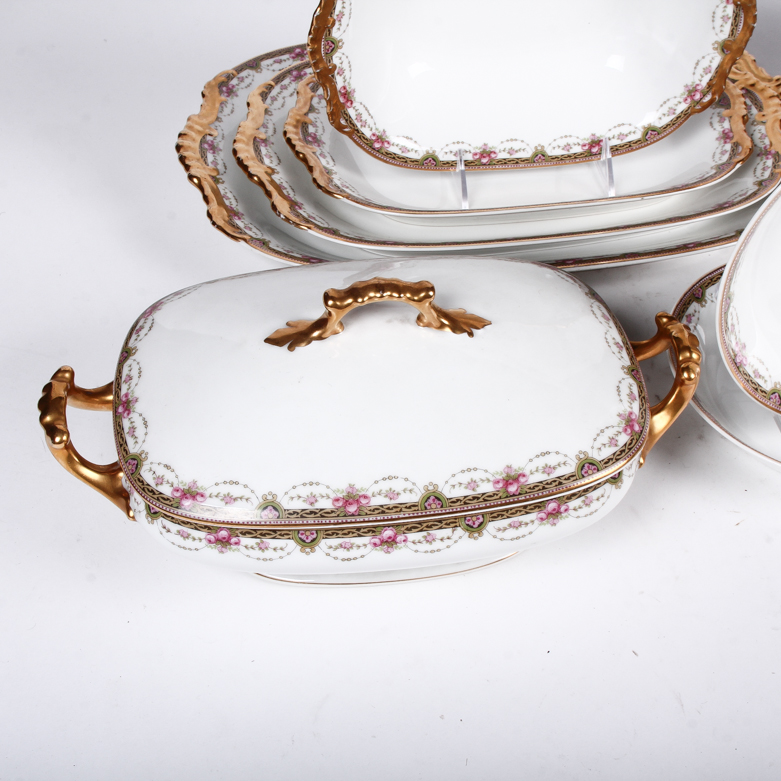 Set of Vignaud Limoges Porcelain Tableware