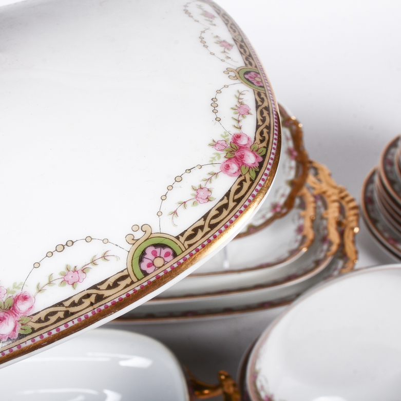 Set of Vignaud Limoges Porcelain Tableware