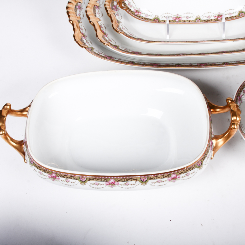 Set of Vignaud Limoges Porcelain Tableware