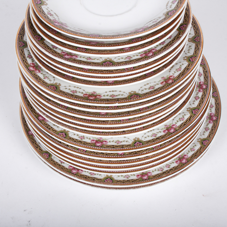 Set of Vignaud Limoges Porcelain Tableware