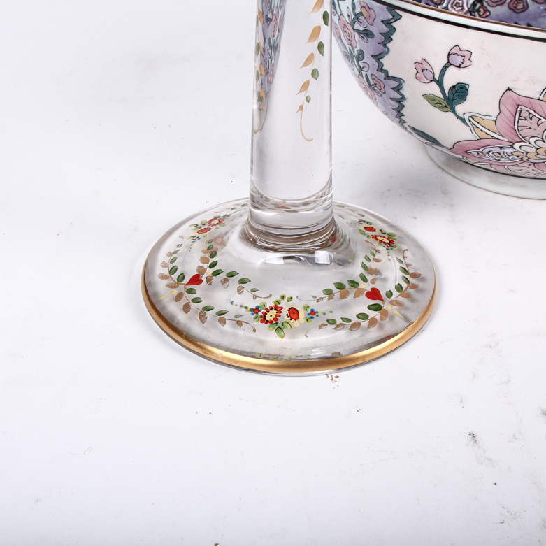 Floral Themed Bowls, Candle Holders, and Vase