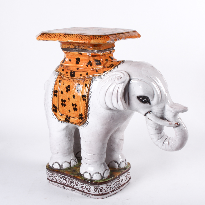 Vintage Ceramic Elephant Stand
