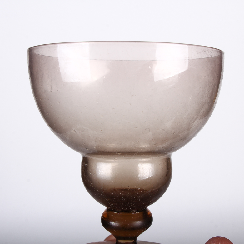 Vintage Mid-Century Smoked Glass Cocktail Set