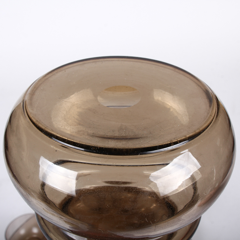 Vintage Mid-Century Smoked Glass Cocktail Set