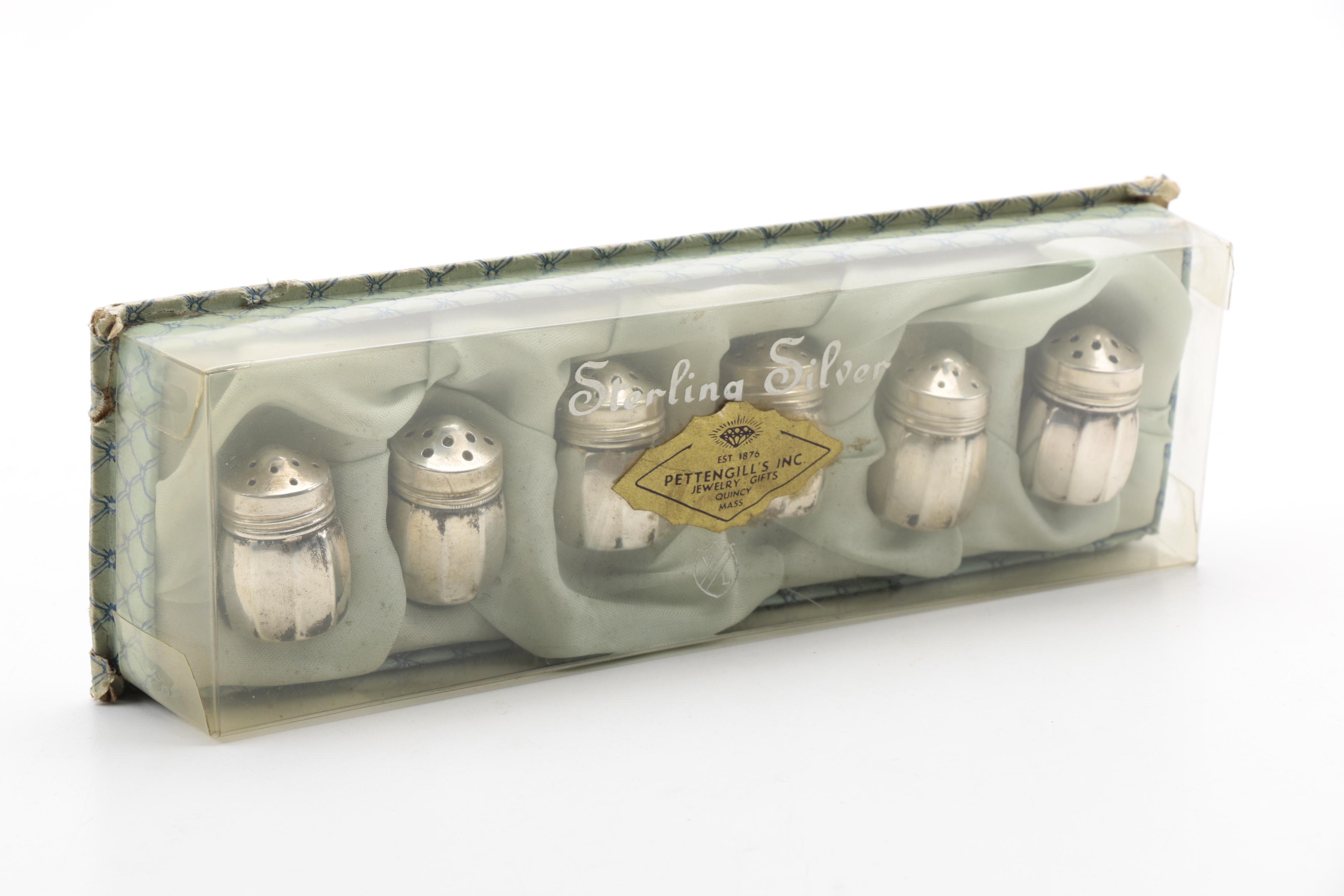 Six-Piece Sterling Silver Shaker Set