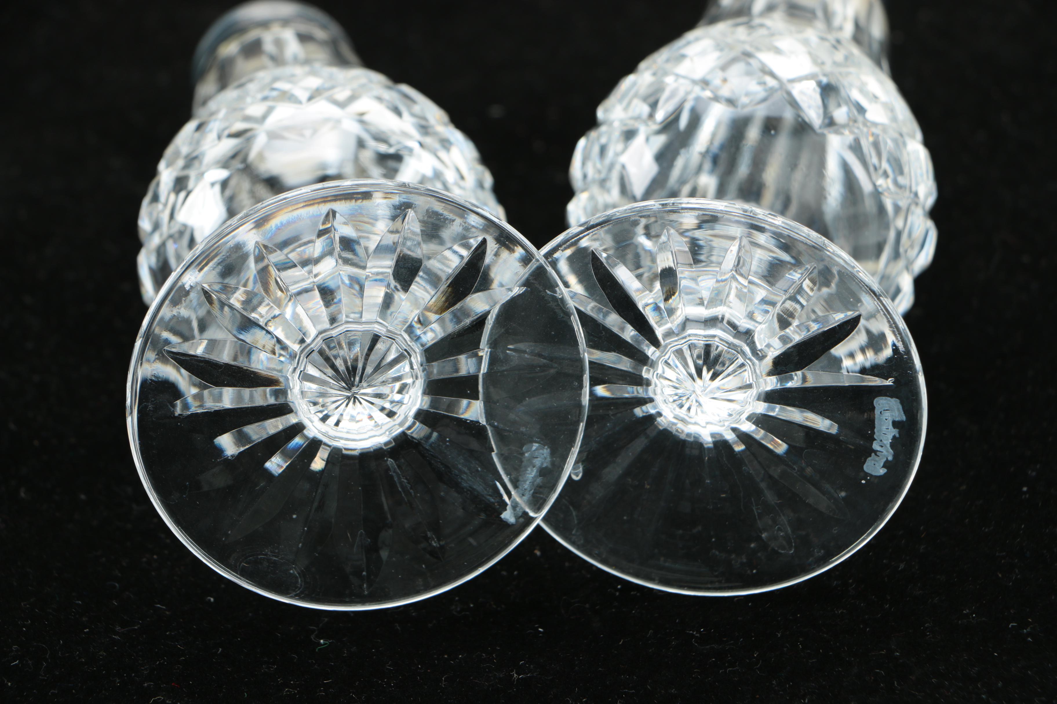 Waterford Crystal "Lismore" Silver Plated Salt and Pepper Shakers