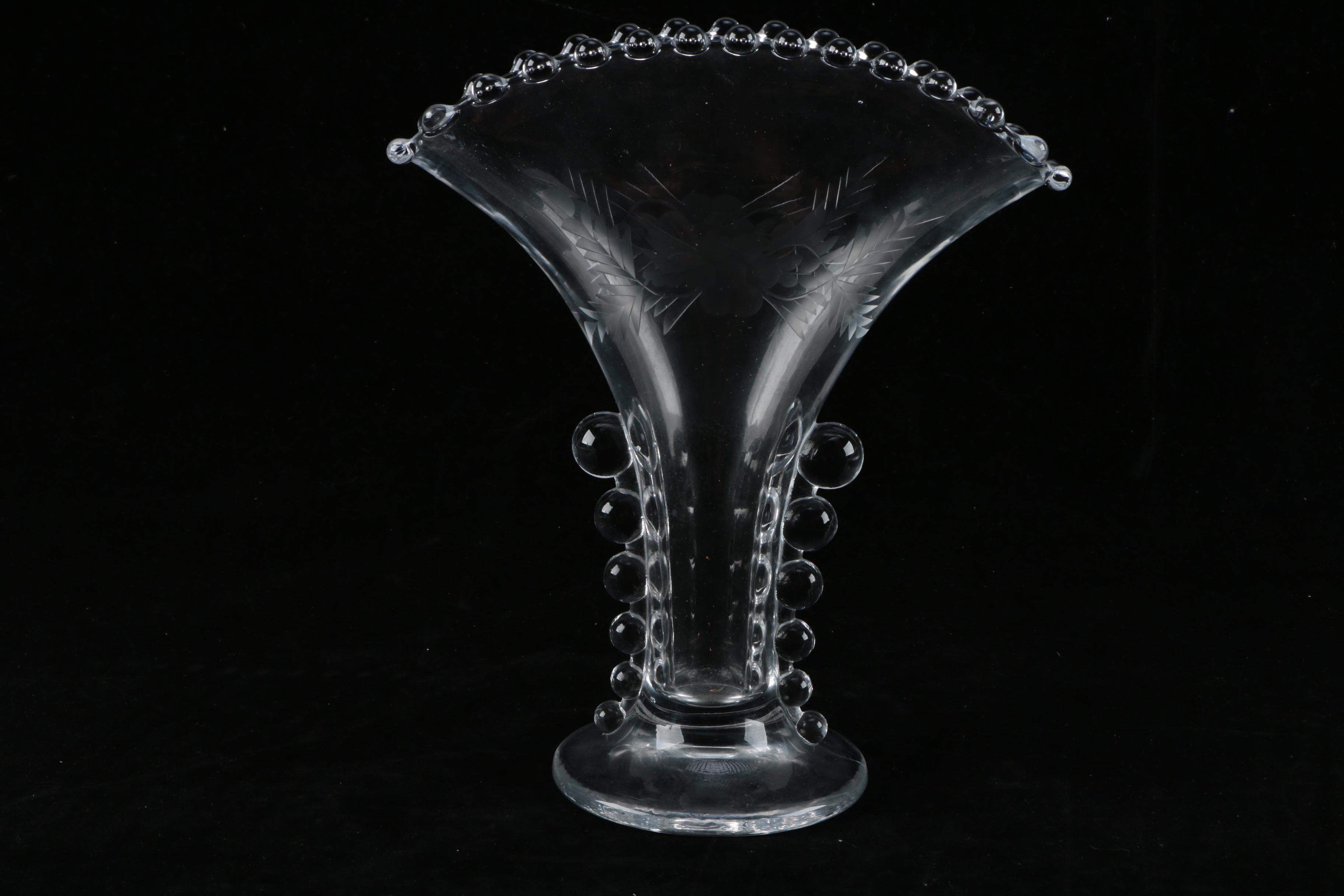 Collection of Glass Snack Sets and Vase