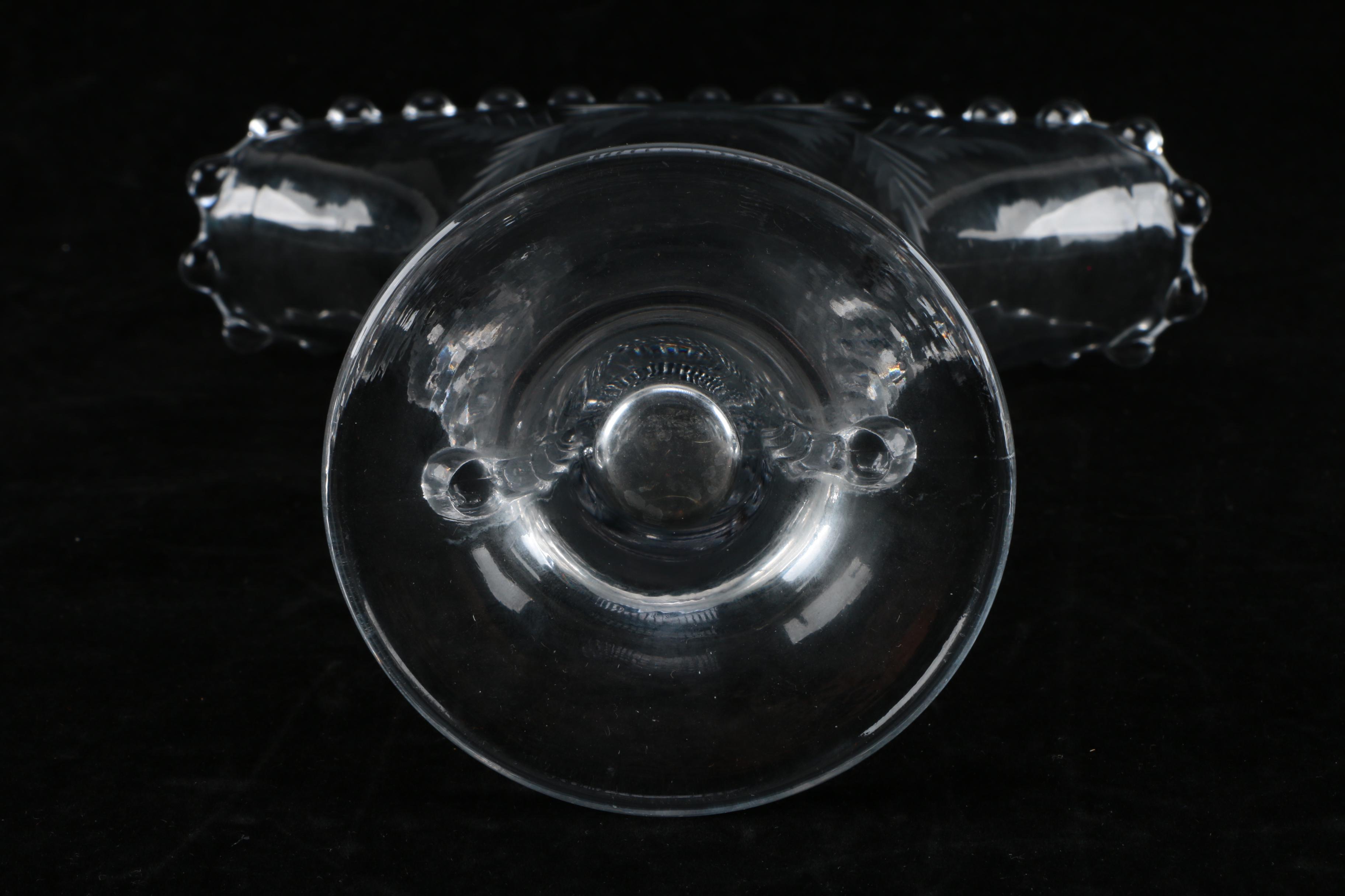 Collection of Glass Snack Sets and Vase