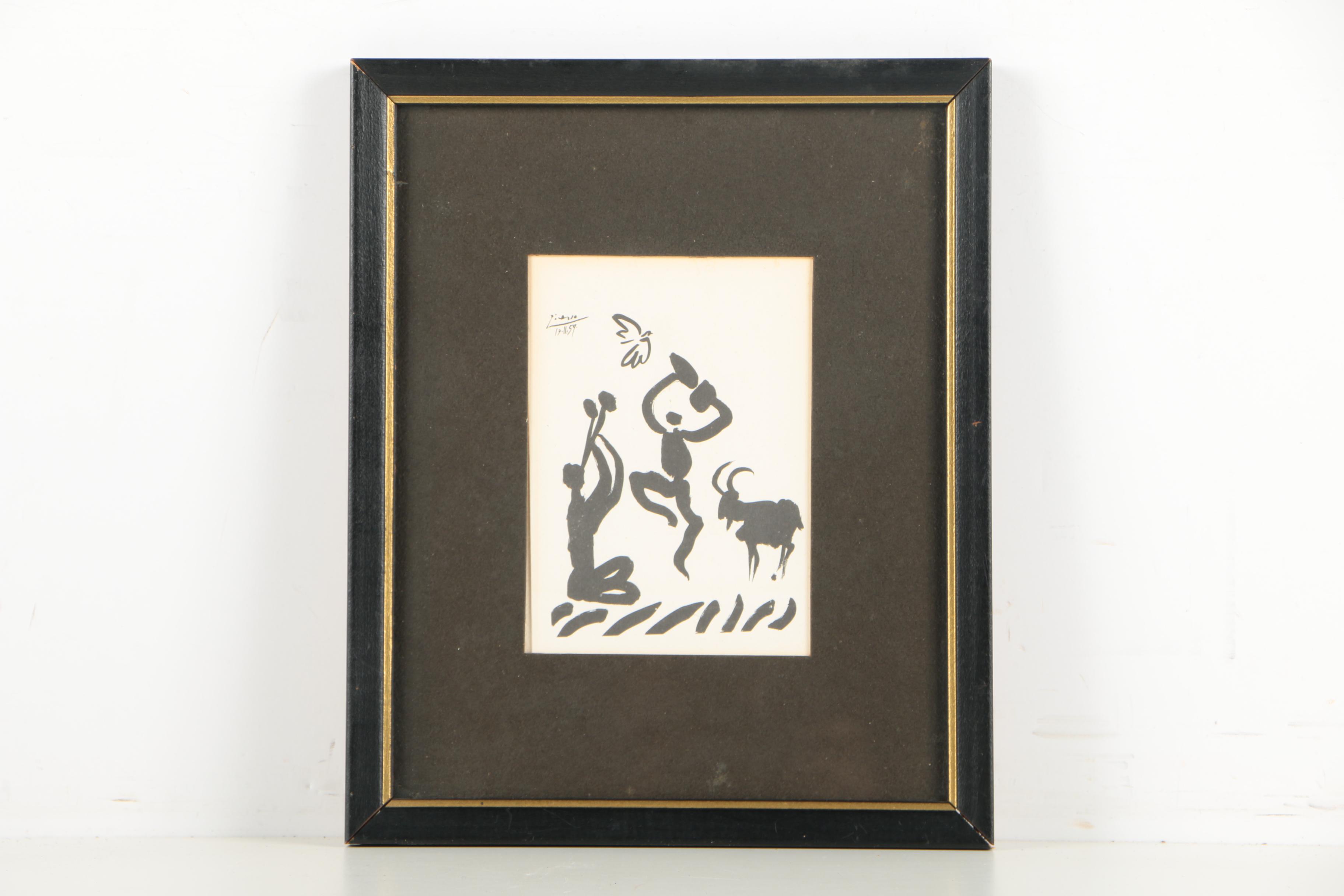 Lithographic Reproductions After Picasso's "Don Quixote" and "Flute Player"