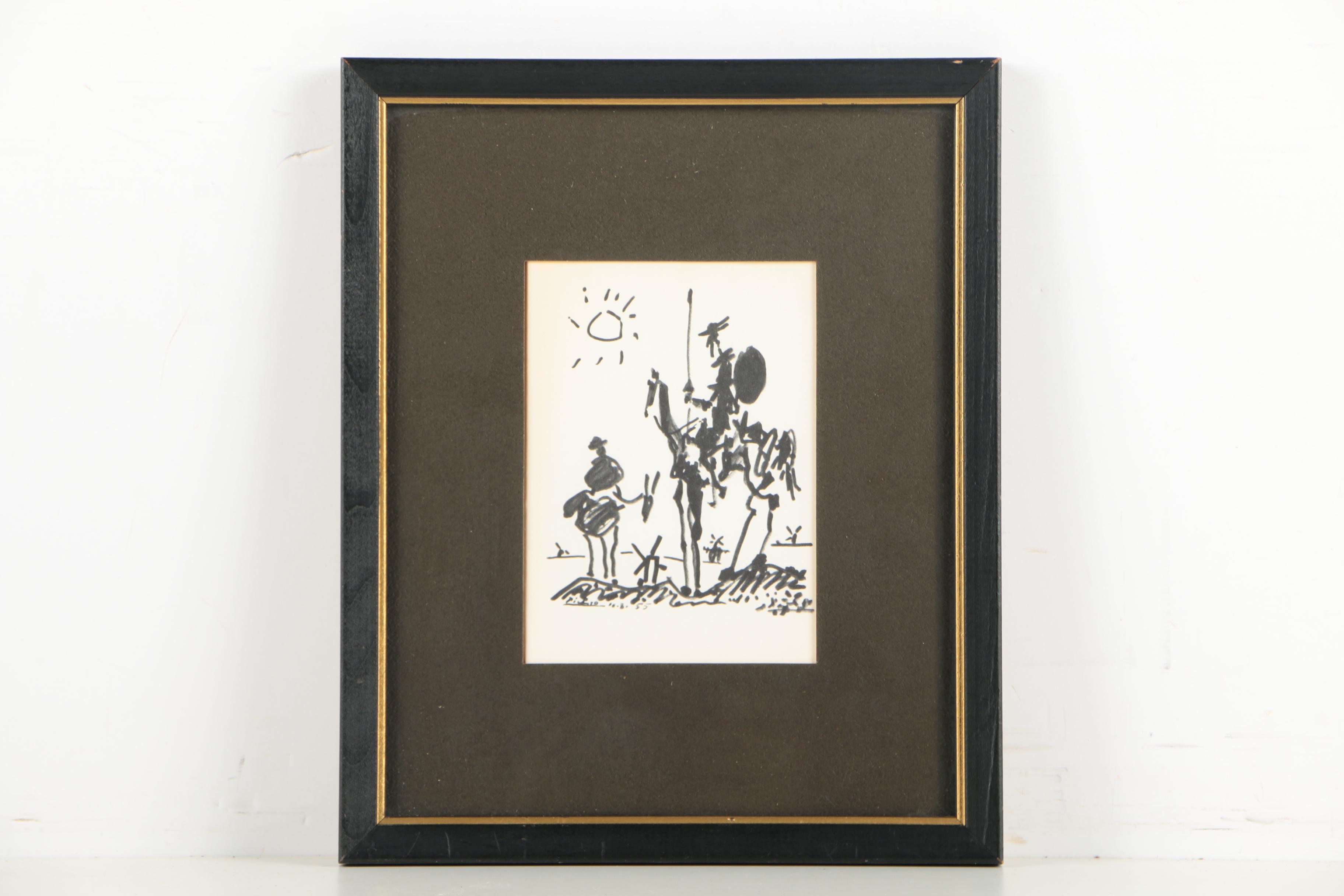 Lithographic Reproductions After Picasso's "Don Quixote" and "Flute Player"
