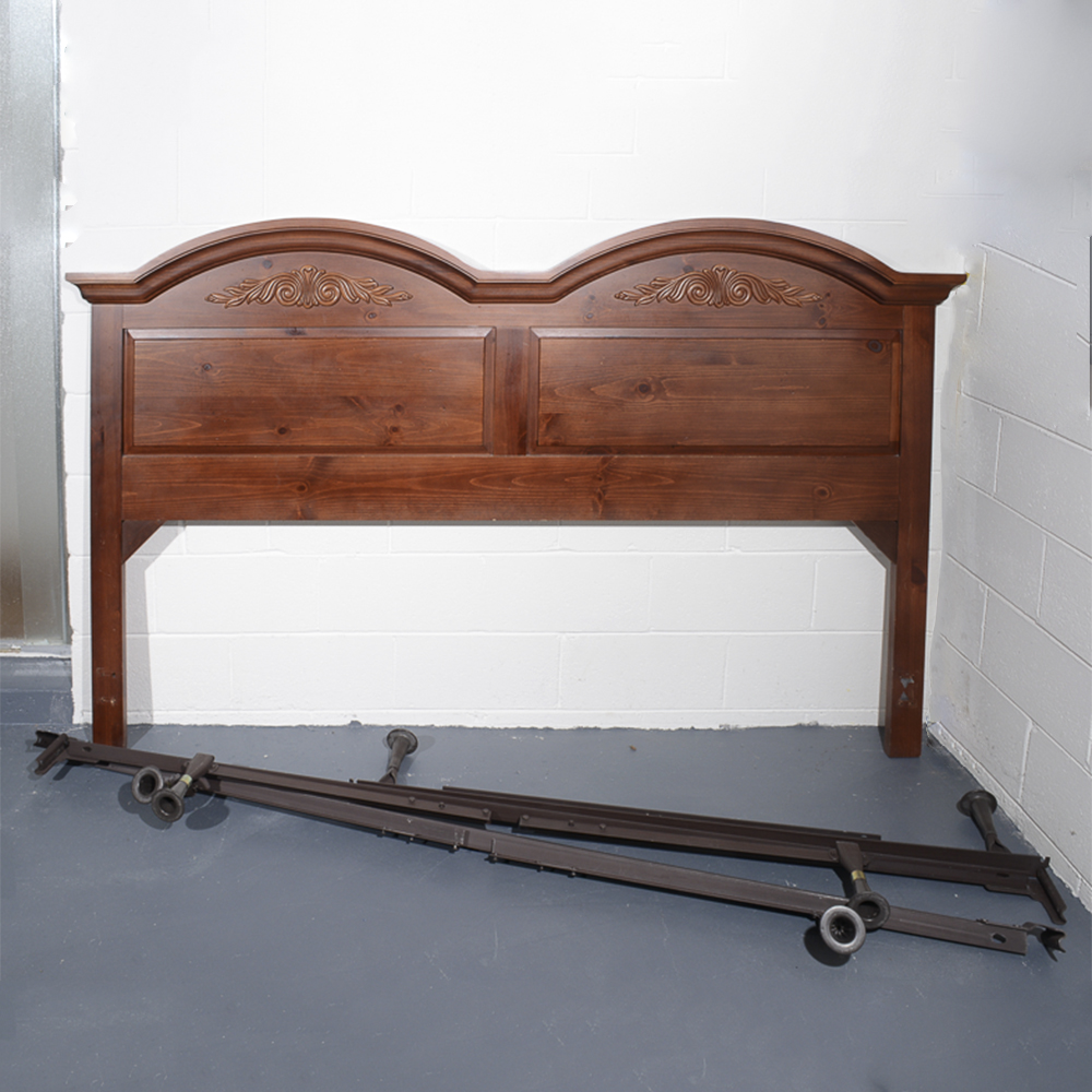 Pine King Size Headboard and Bed Frame
