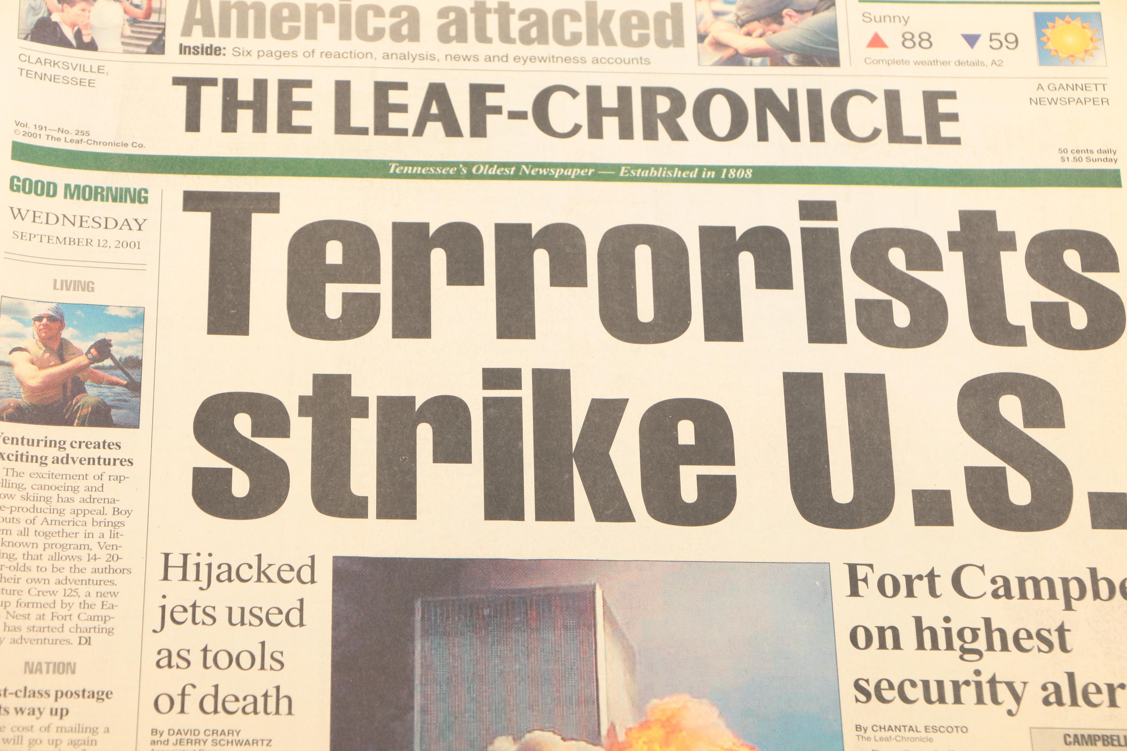 Newspapers Covering 9-11 Aftermath