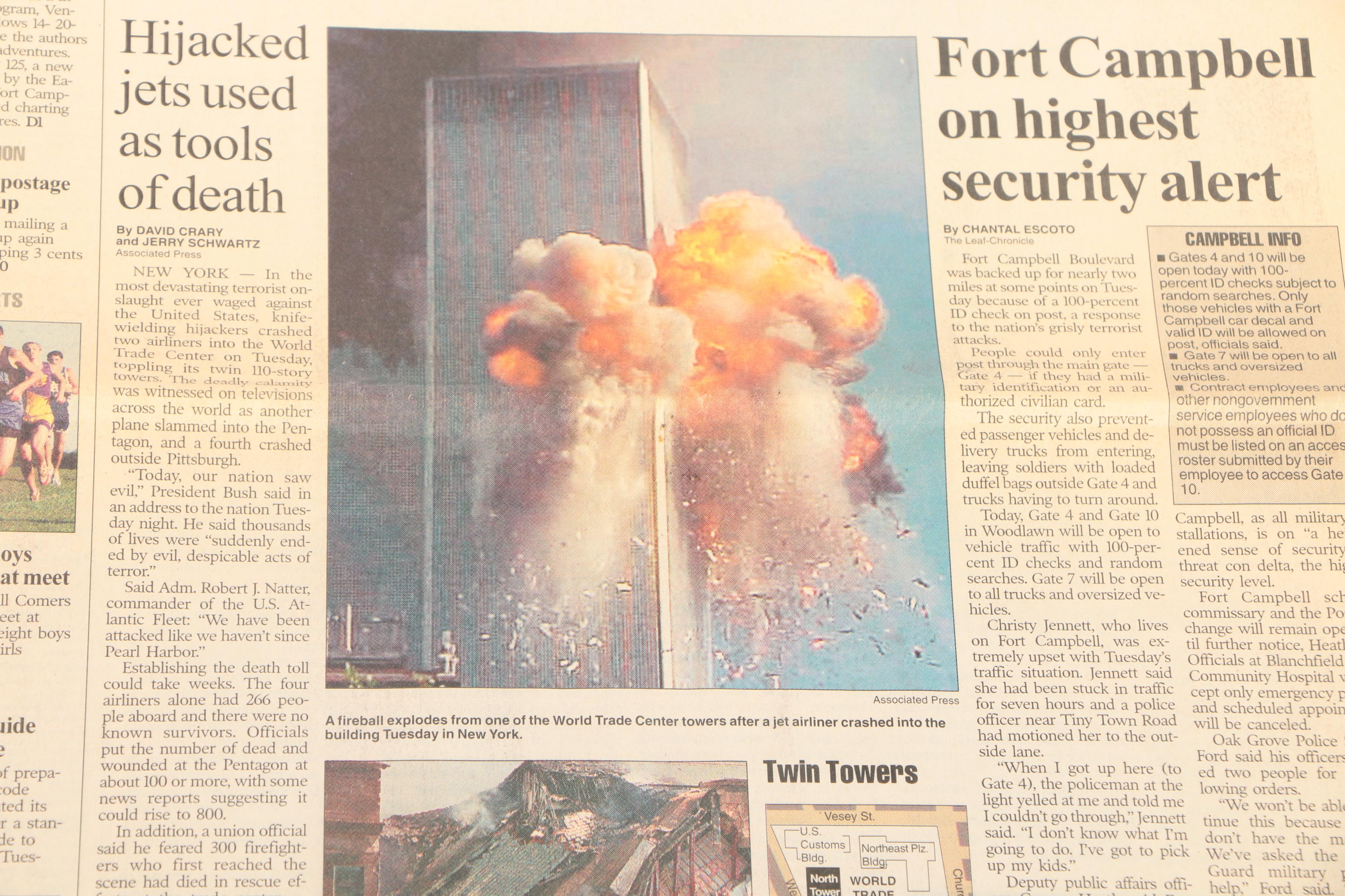 Newspapers Covering 9-11 Aftermath