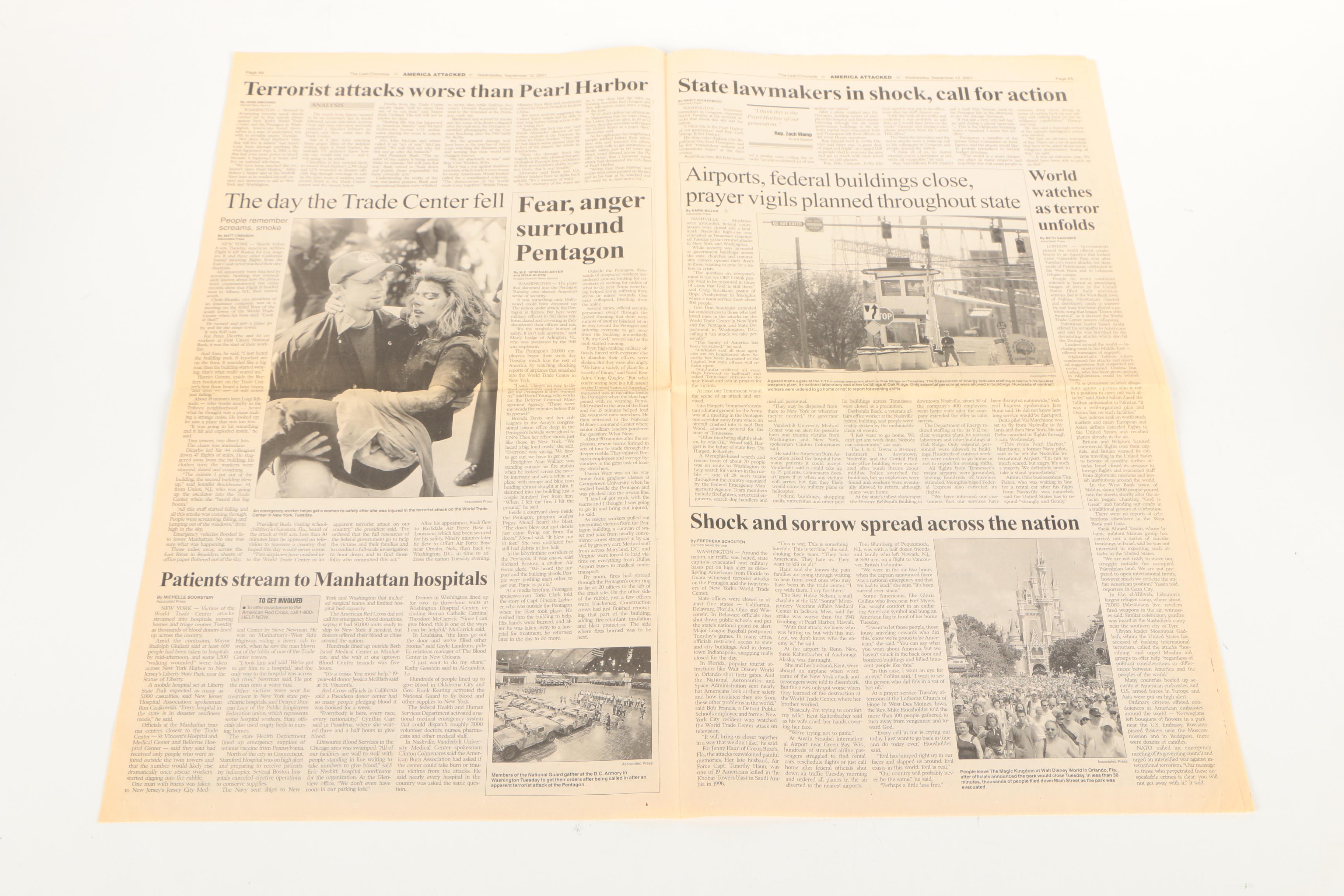 Newspapers Covering 9-11 Aftermath