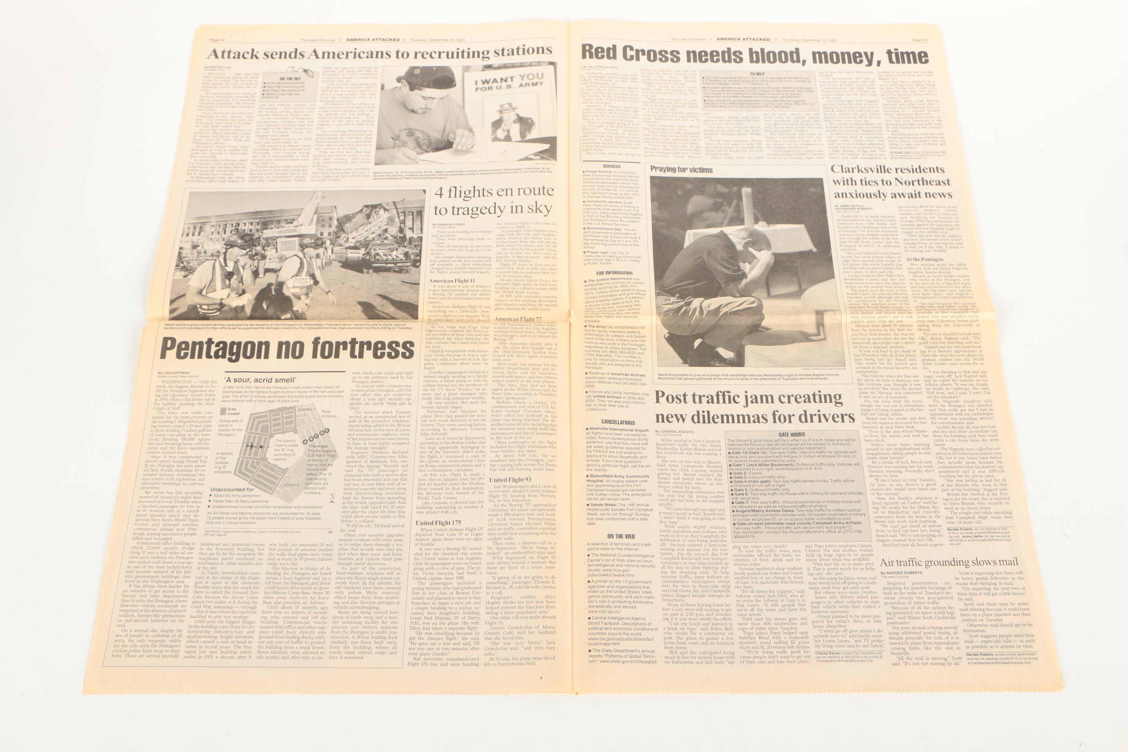 Newspapers Covering 9-11 Aftermath