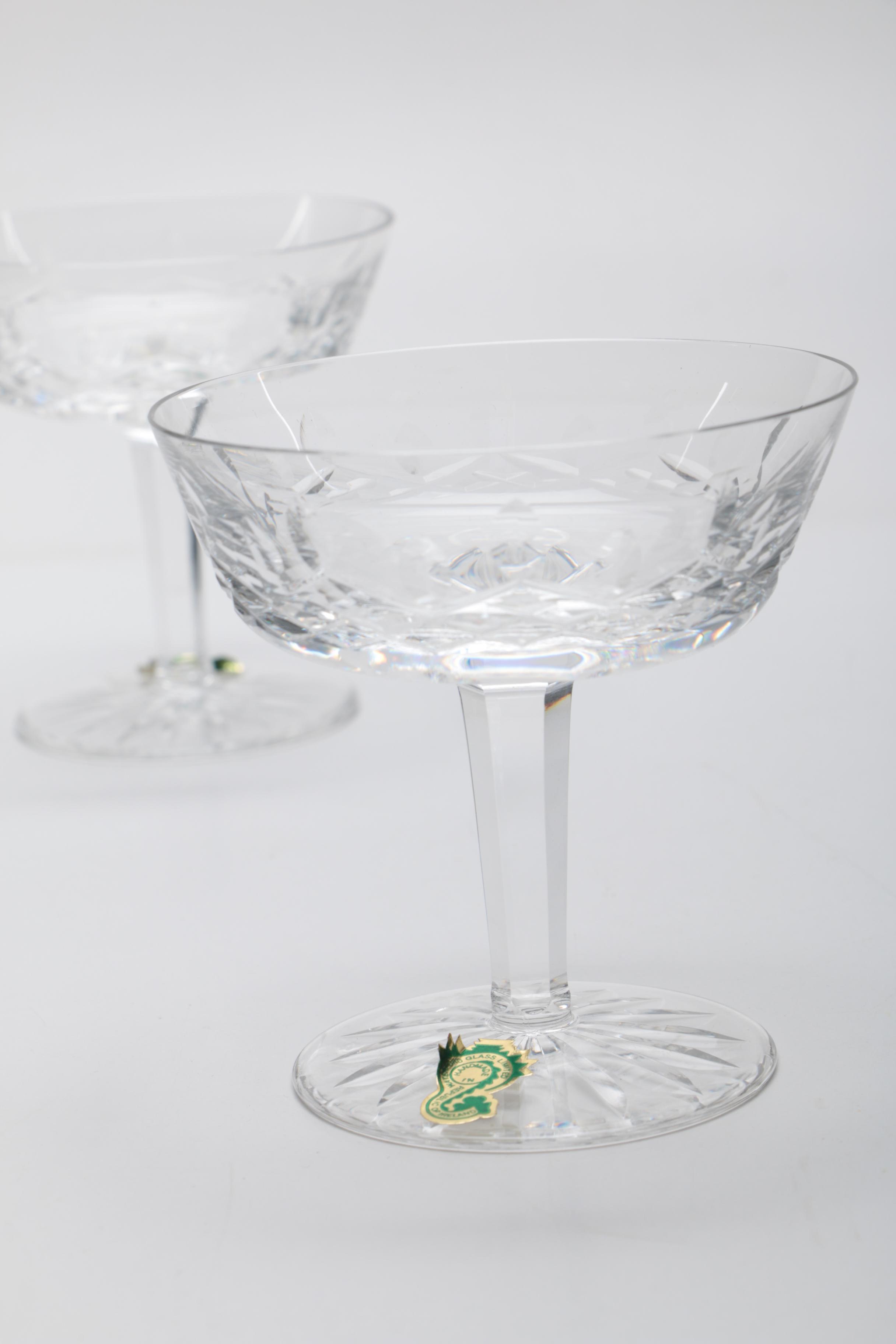 Waterford Crystal "Lismore" Champagne Coupes