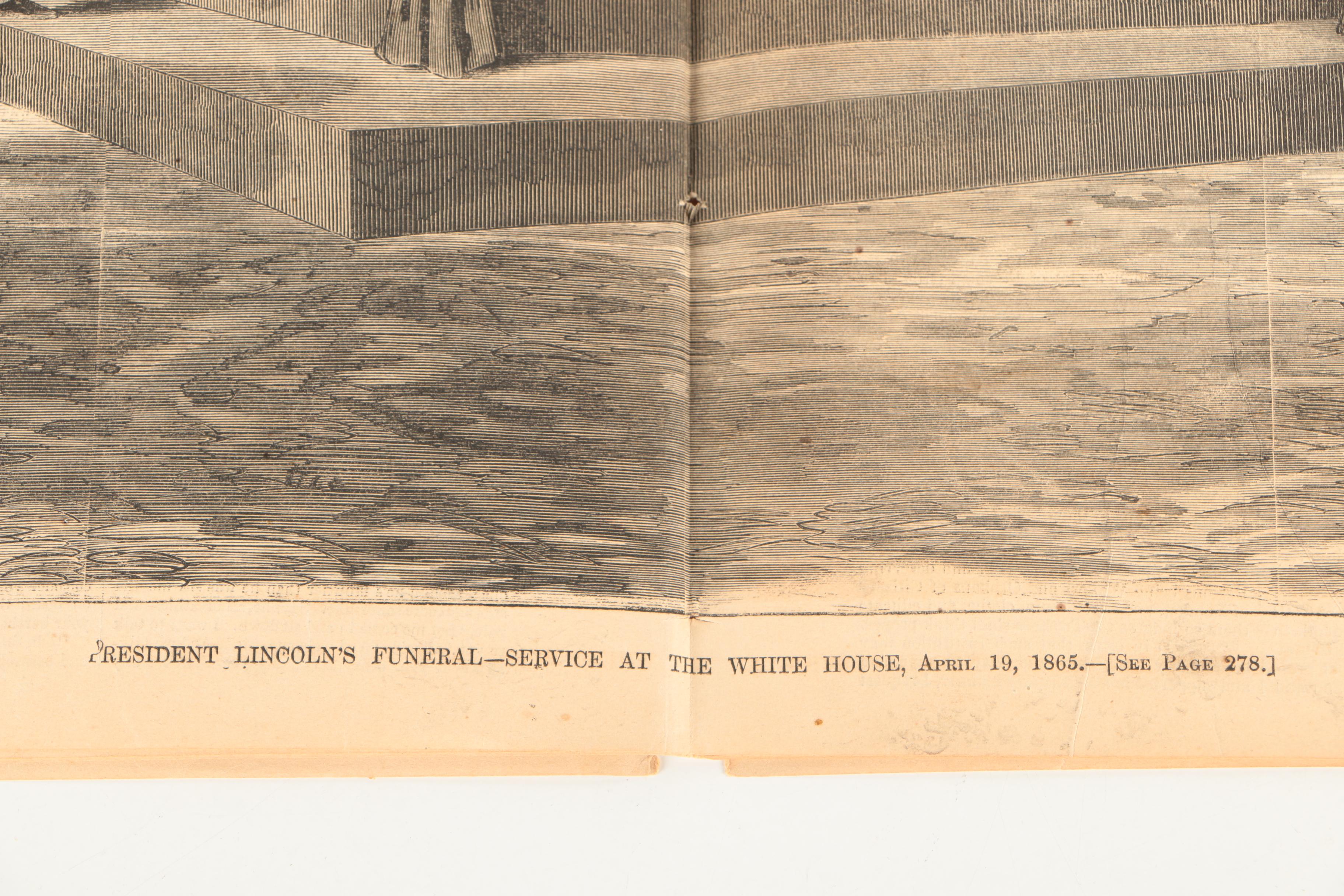 Pair of Antique Issues of "Harper's Weekly" Including Lincoln's Death