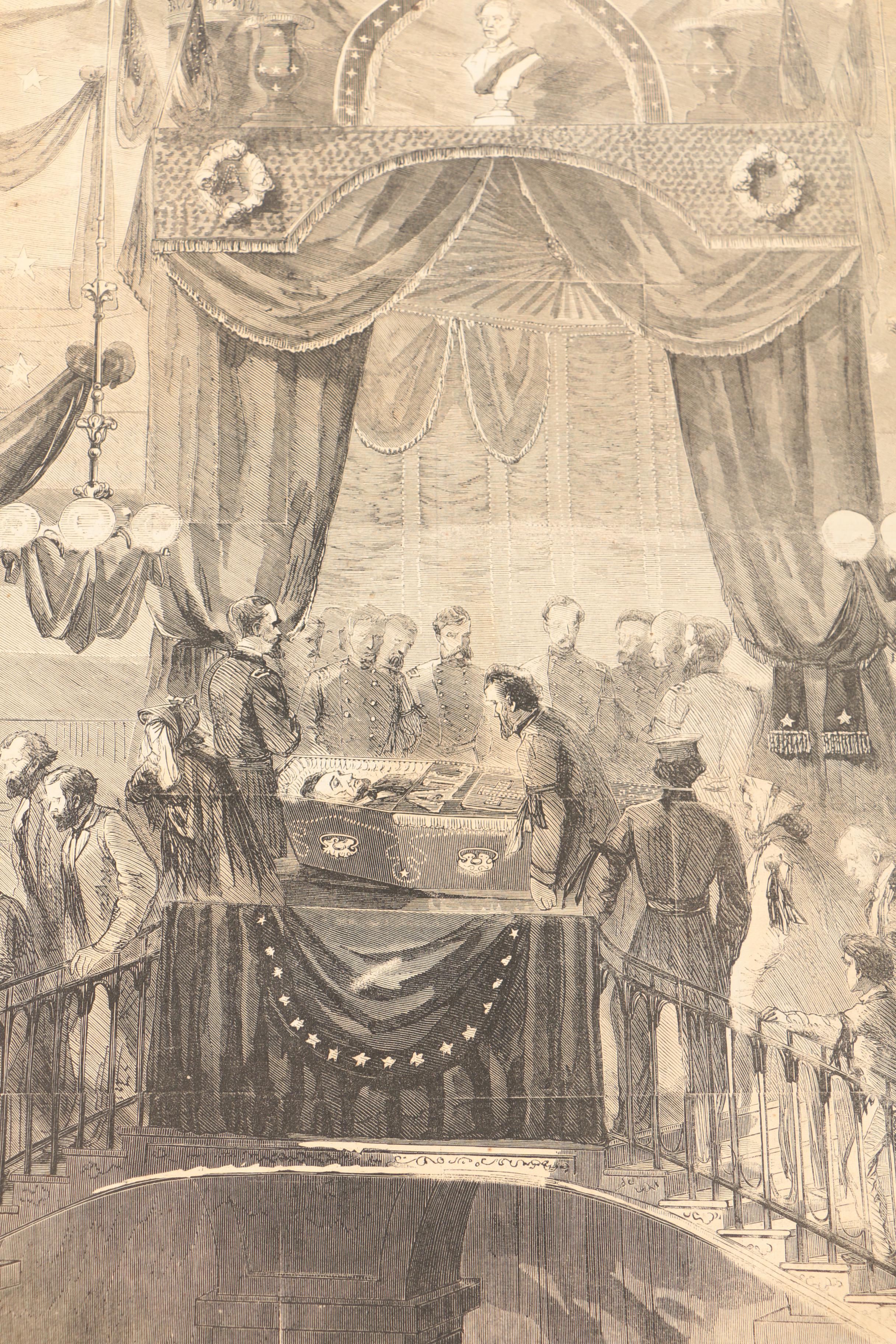 Pair of Antique Issues of "Harper's Weekly" Including Lincoln's Death