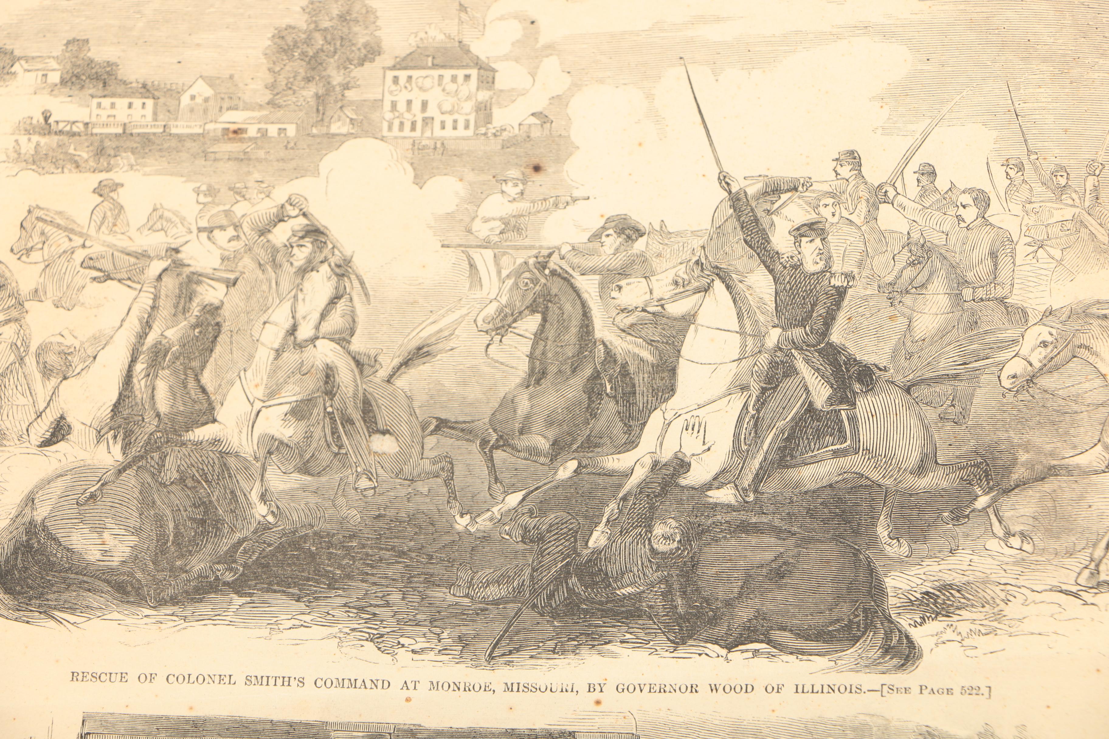 Pair of Antique Issues of "Harper's Weekly" Including Lincoln's Death