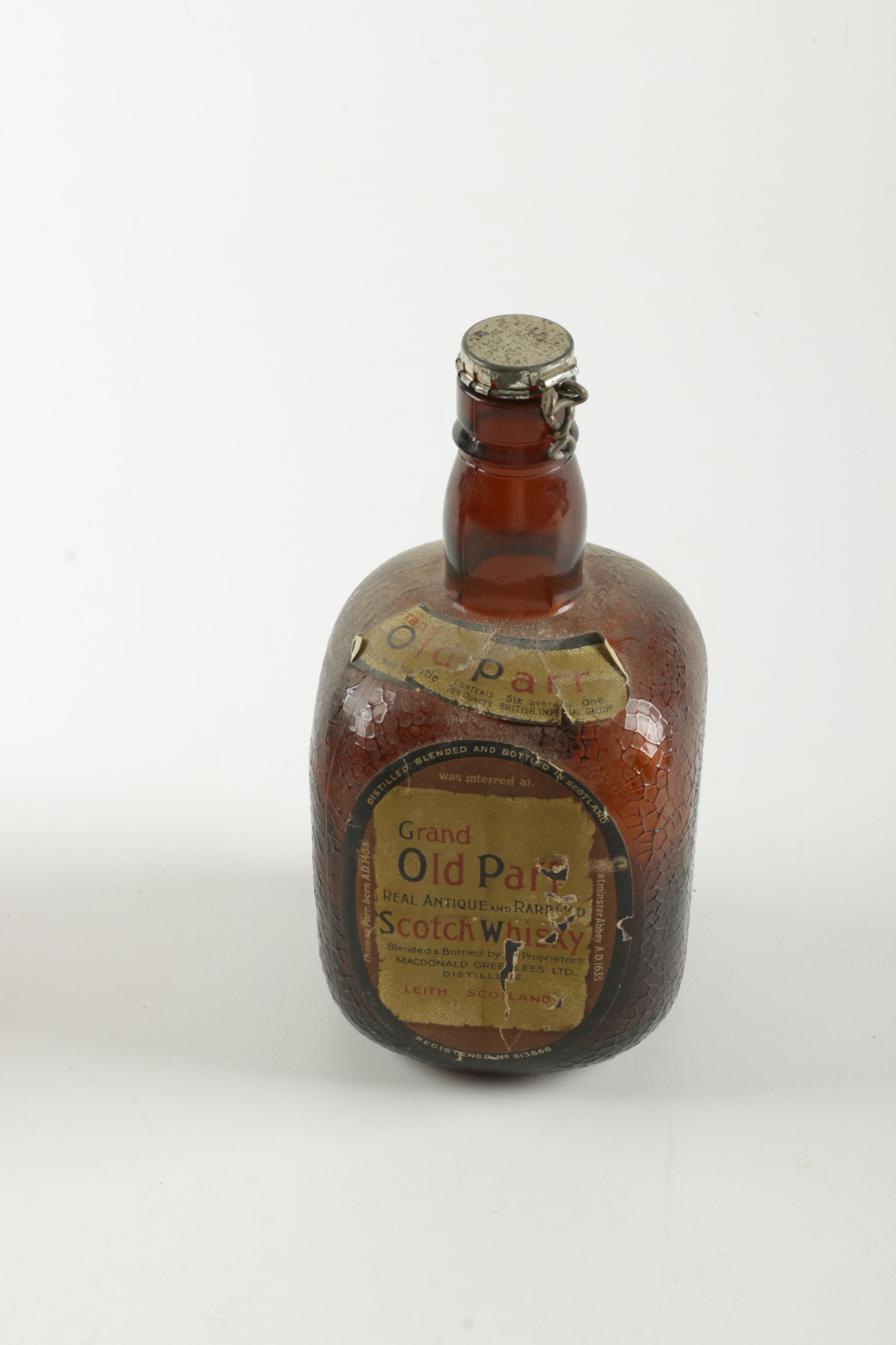 Vintage Glass Whiskey Bottles