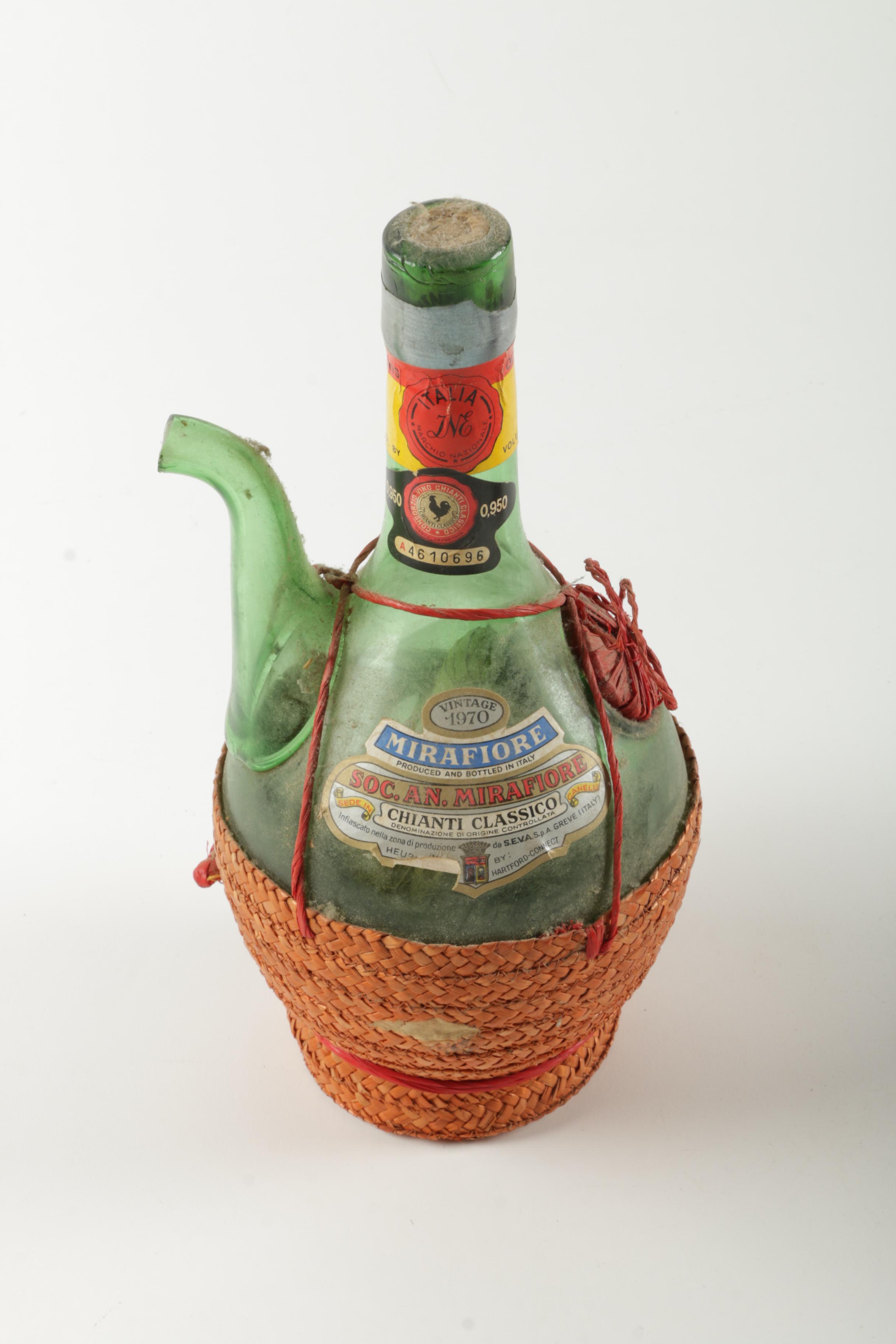 Vintage Glass Whiskey Bottles