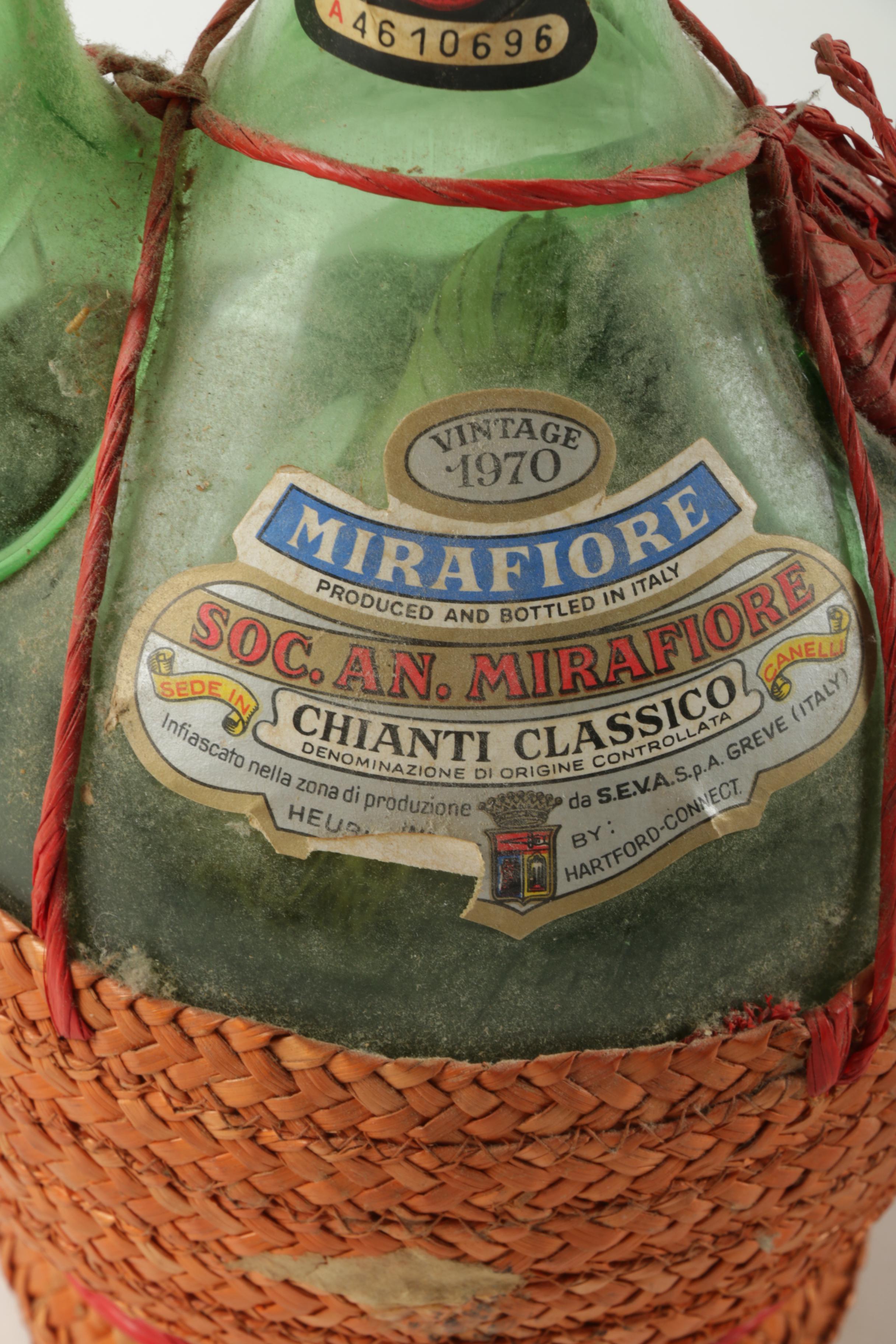 Vintage Glass Whiskey Bottles