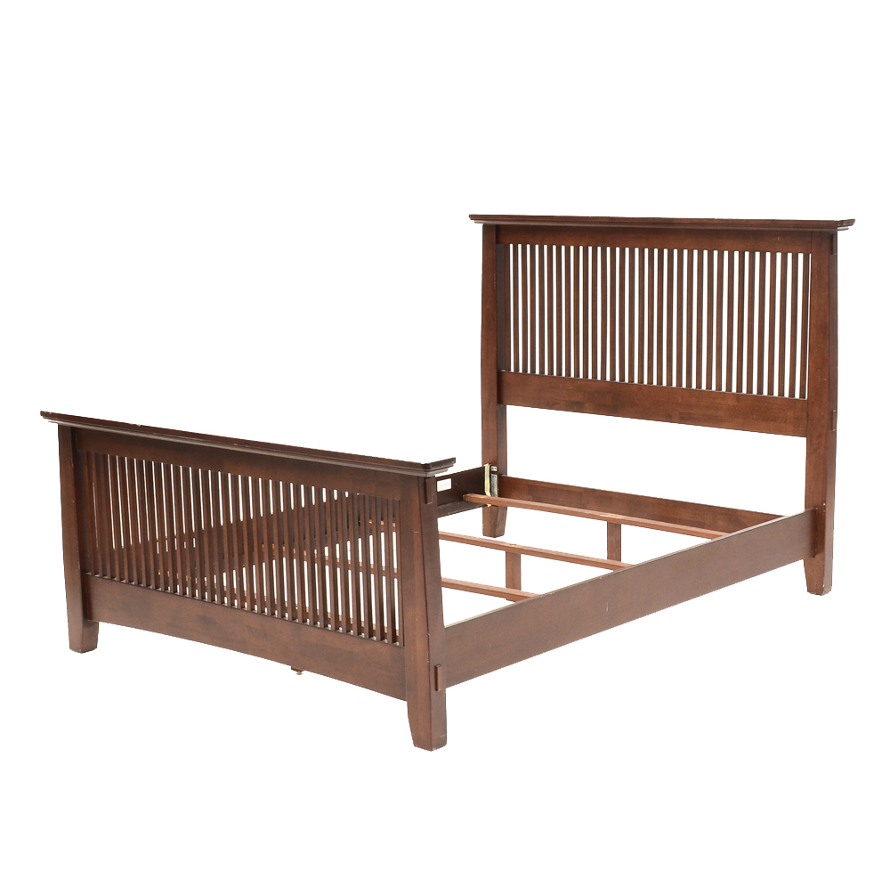 Contemporary Mission Style Queen Bed Frame