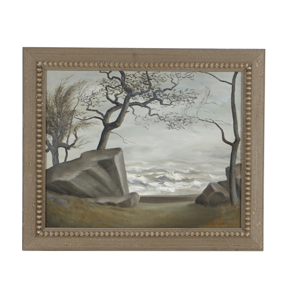 Florence Bartley Smithburn Oil Painting on Board "African Overlook"