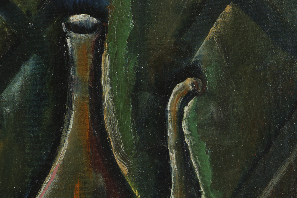 Edgar Yaeger Oil Painting on Canvas Still Life "Two Tulips"