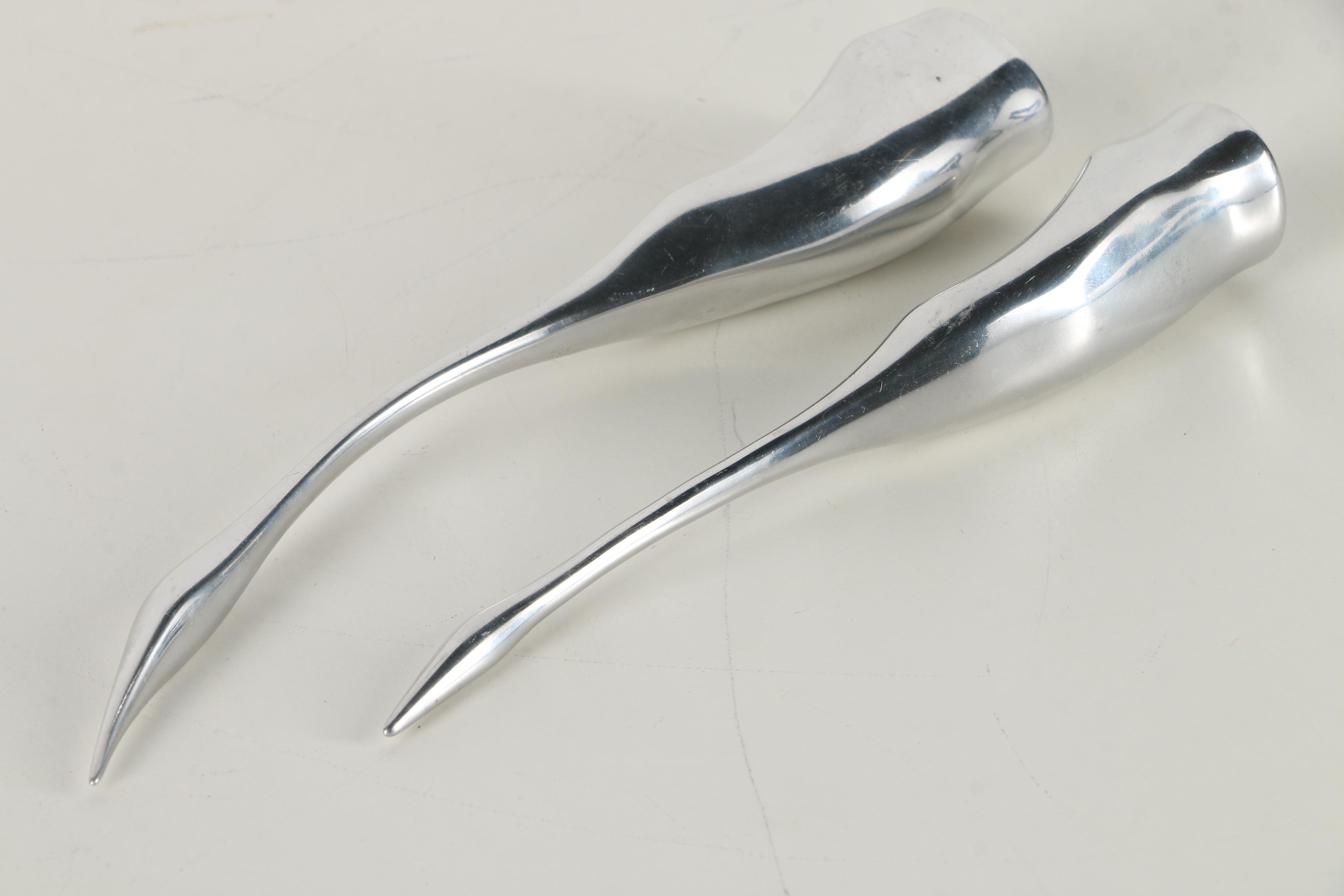 Pair of Hoselton Studio Metal Alloy Crane Sculptures