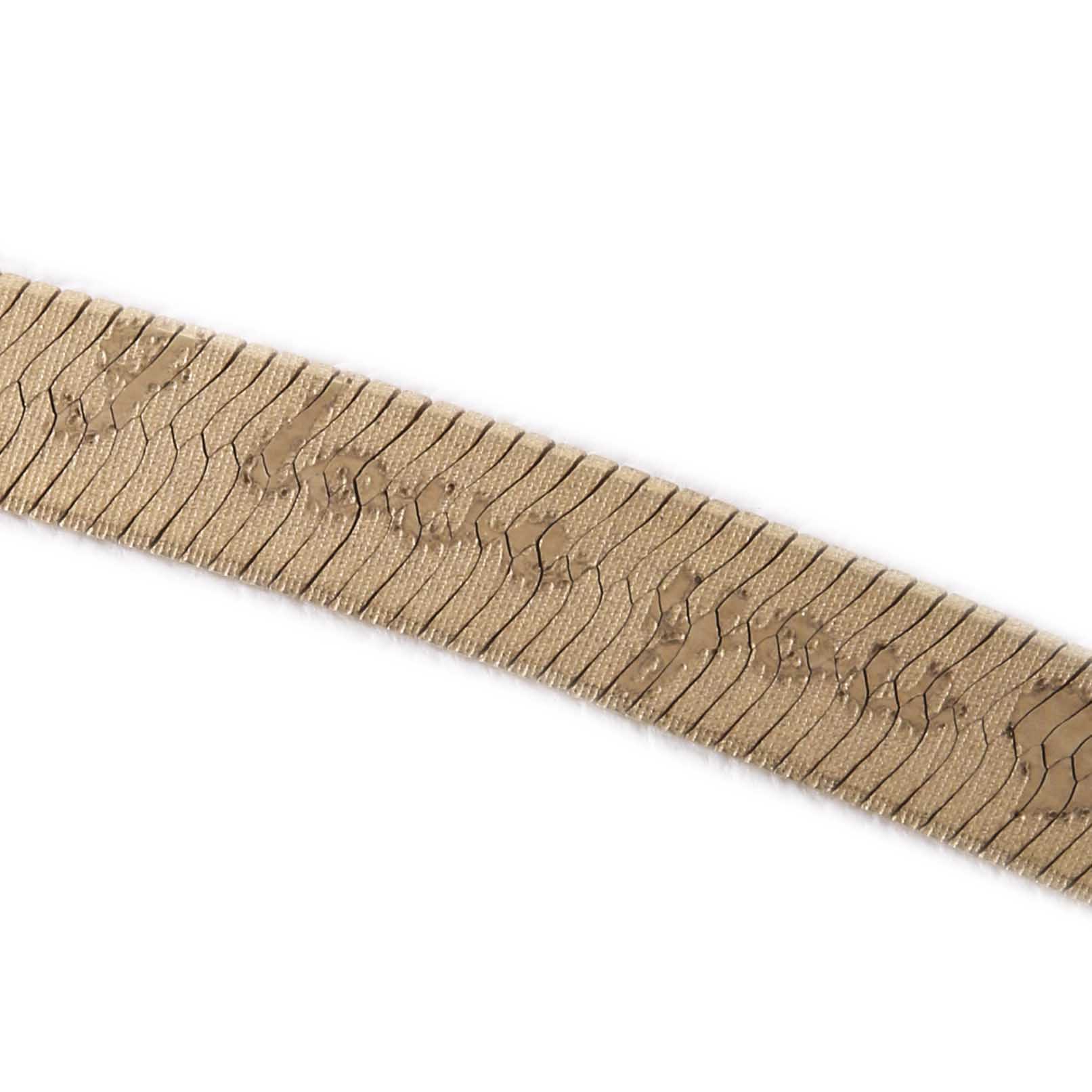 10K Yellow Gold "I Love You" Herringbone Chain Necklace