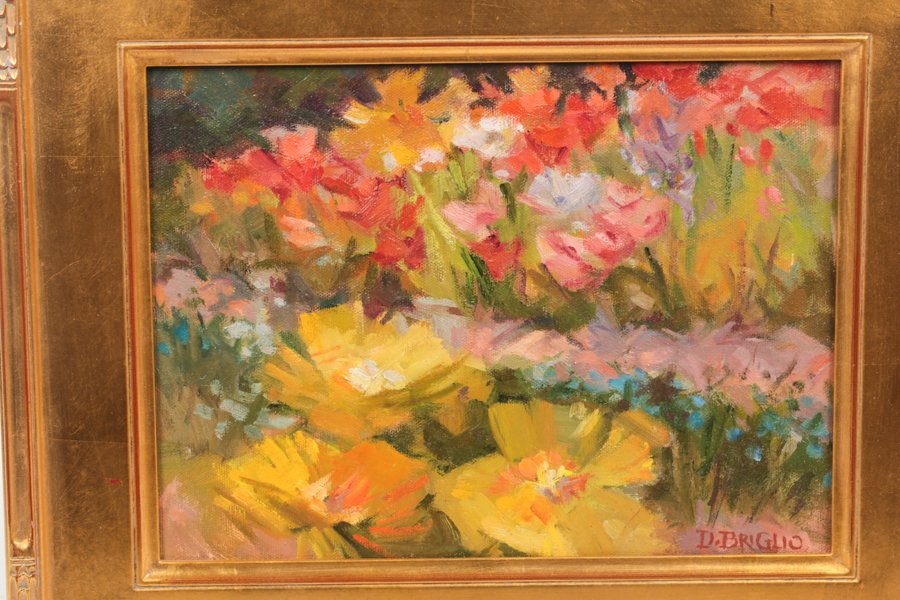Doris Briglio Oil Painting on Canvas "Spring Flowers"