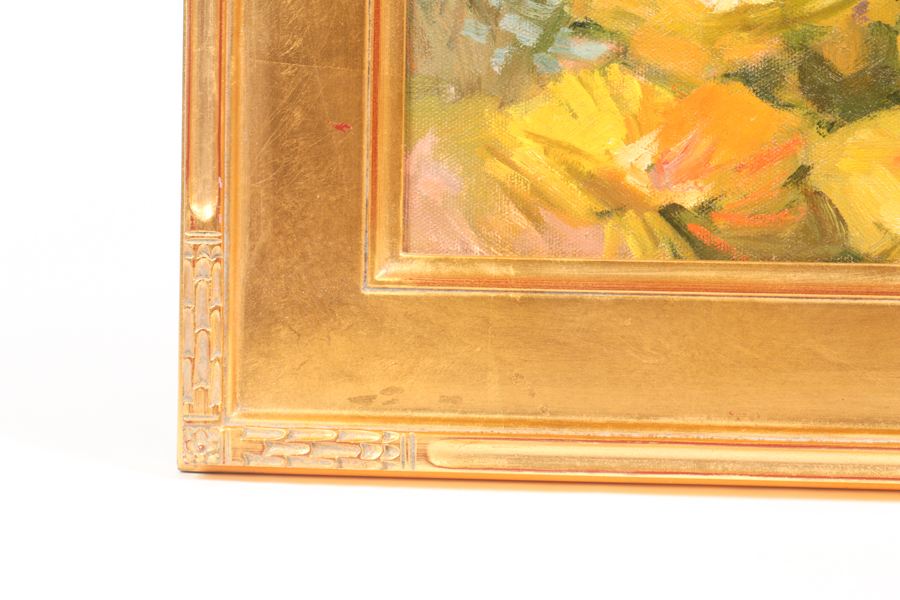 Doris Briglio Oil Painting on Canvas "Spring Flowers"