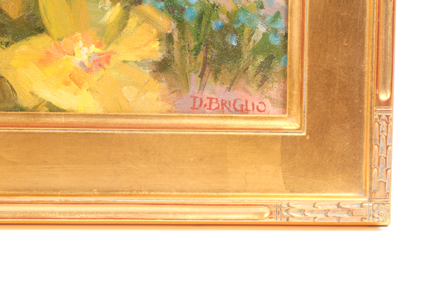 Doris Briglio Oil Painting on Canvas "Spring Flowers"