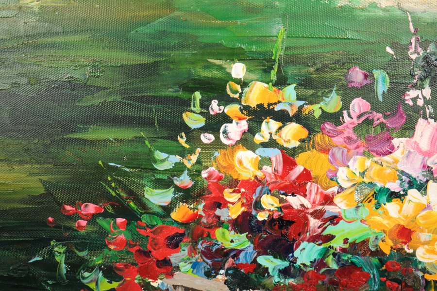 Painting of a Seaside Garden