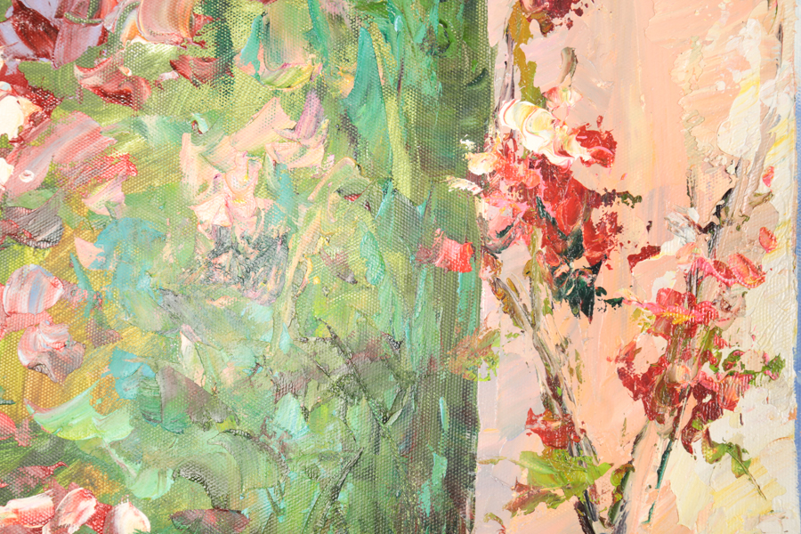 Painting of a Seaside Garden