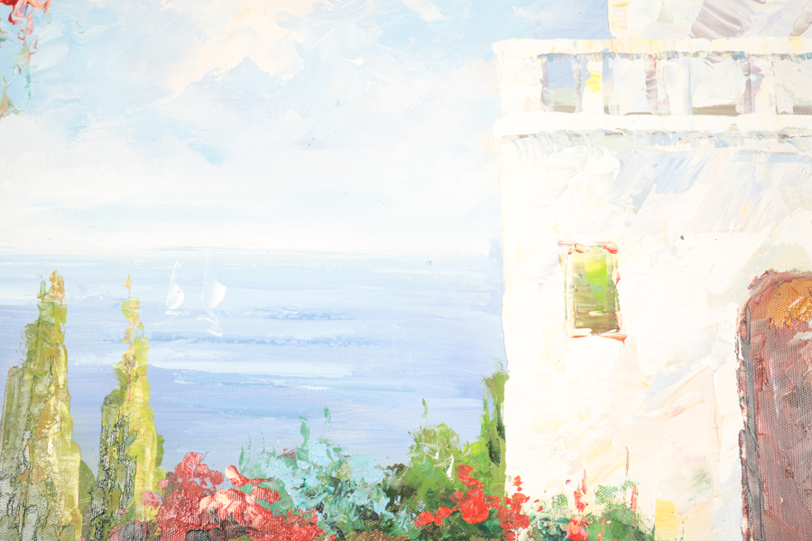 Painting of a Seaside Garden