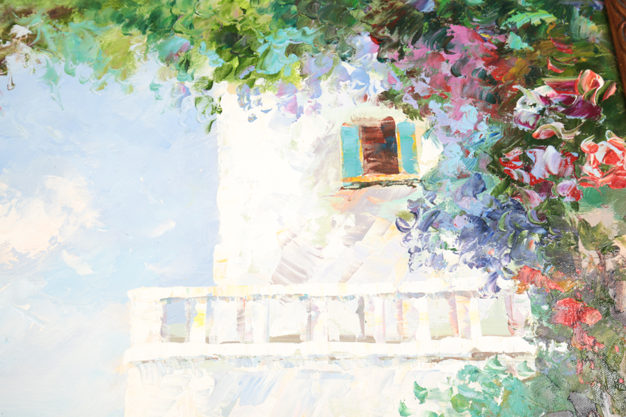 Painting of a Seaside Garden
