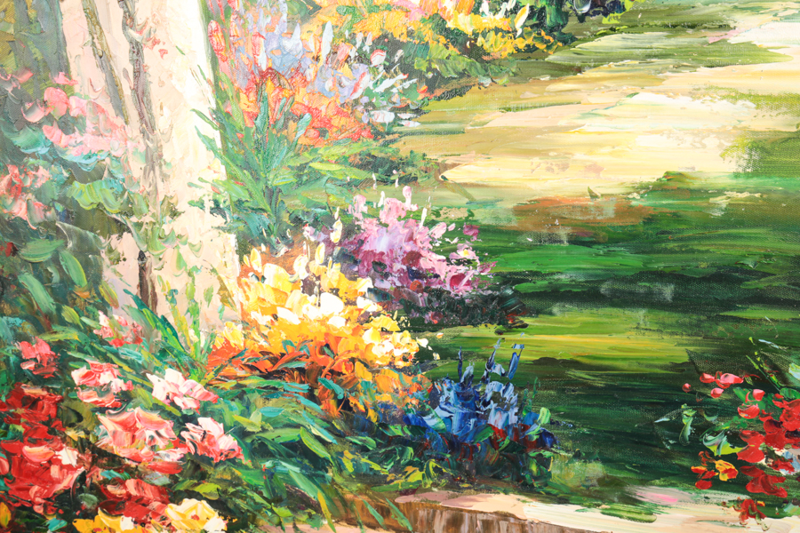 Painting of a Seaside Garden