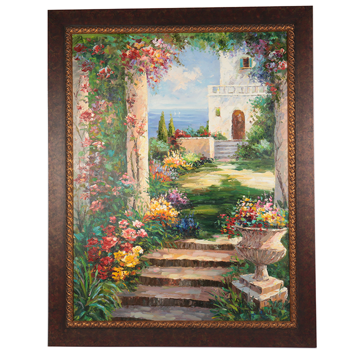 Painting of a Seaside Garden