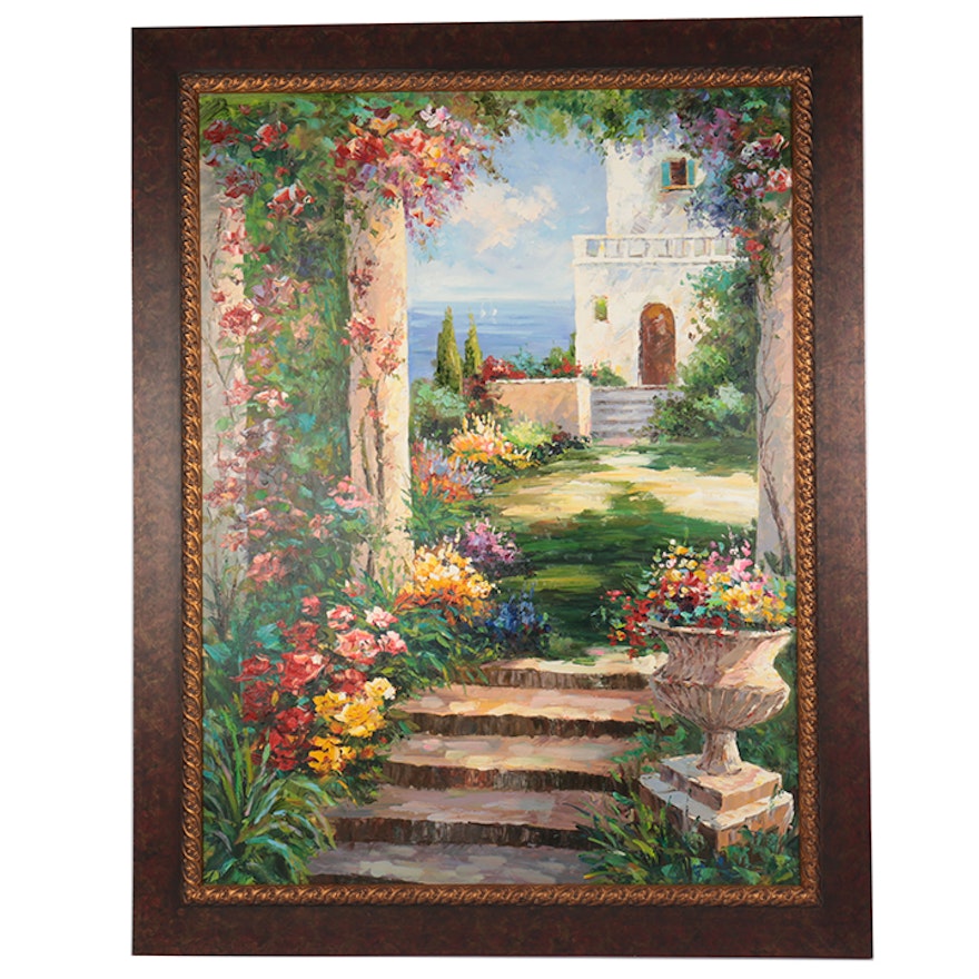 Painting of a Seaside Garden